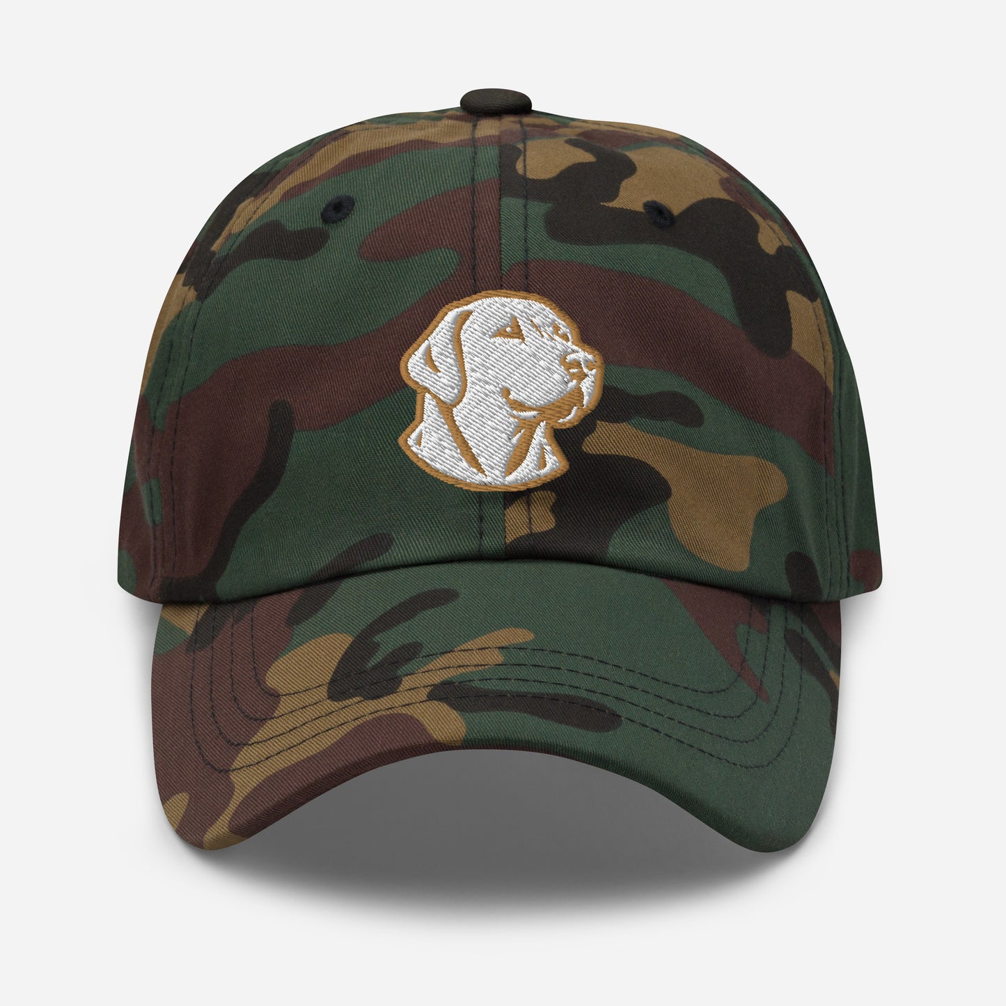 Labrador Retriever Dad Hat in Gold and White