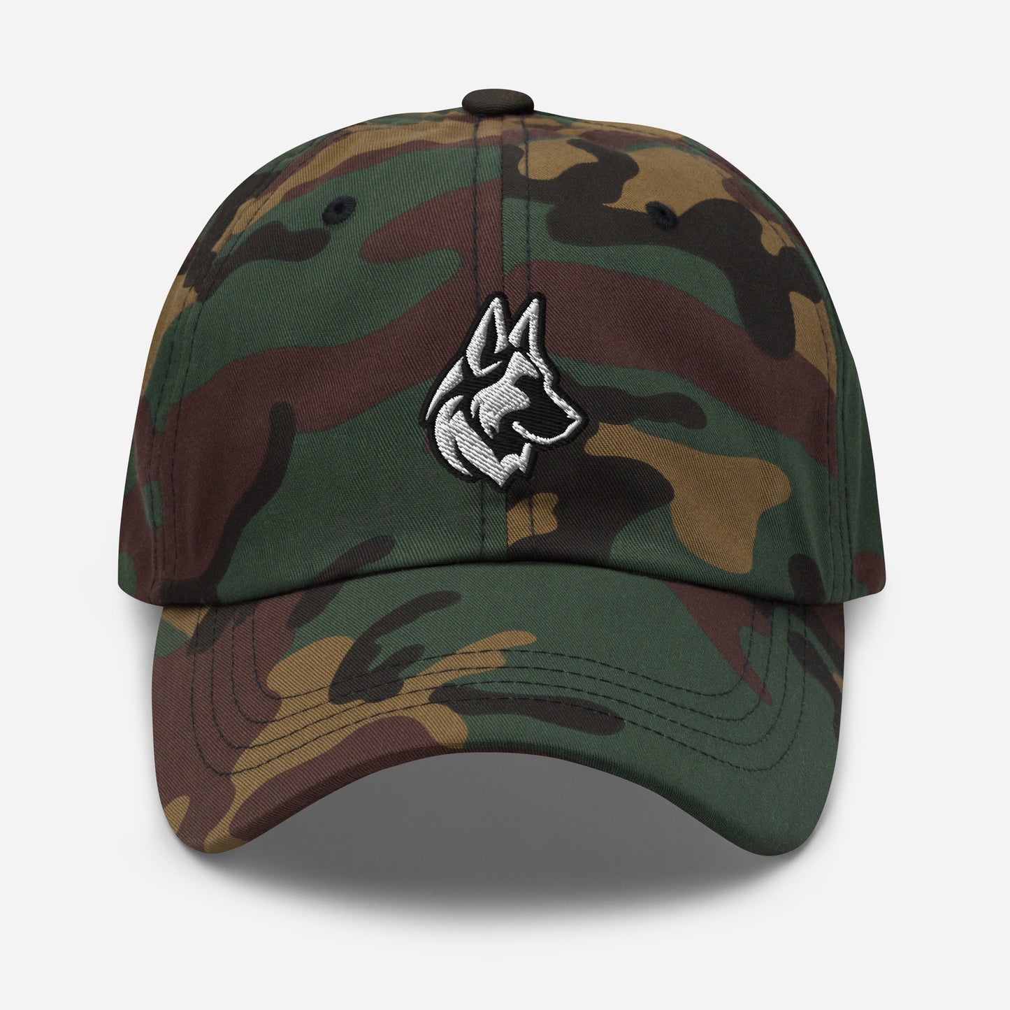 German Shepherd Dad Hat in Black and White