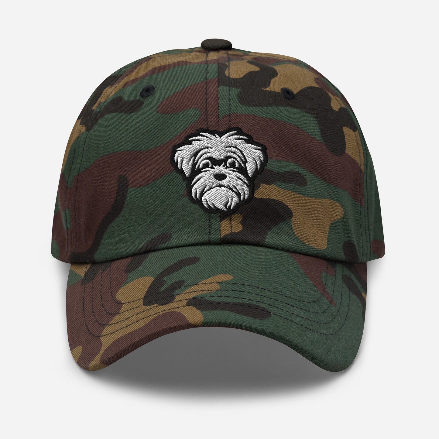 Morkie Dad Hat in Black and White