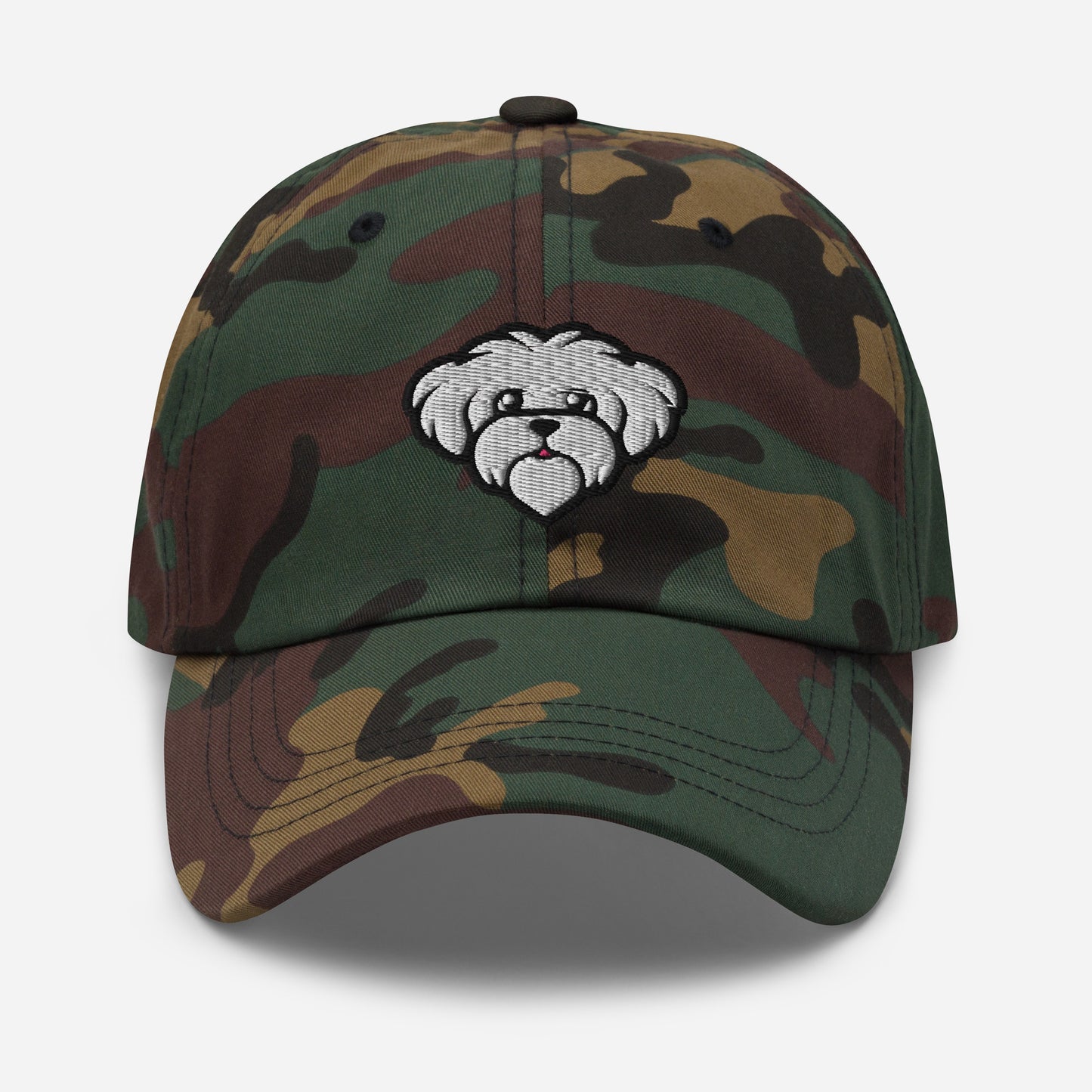 Maltese Dad Hat in Black and White