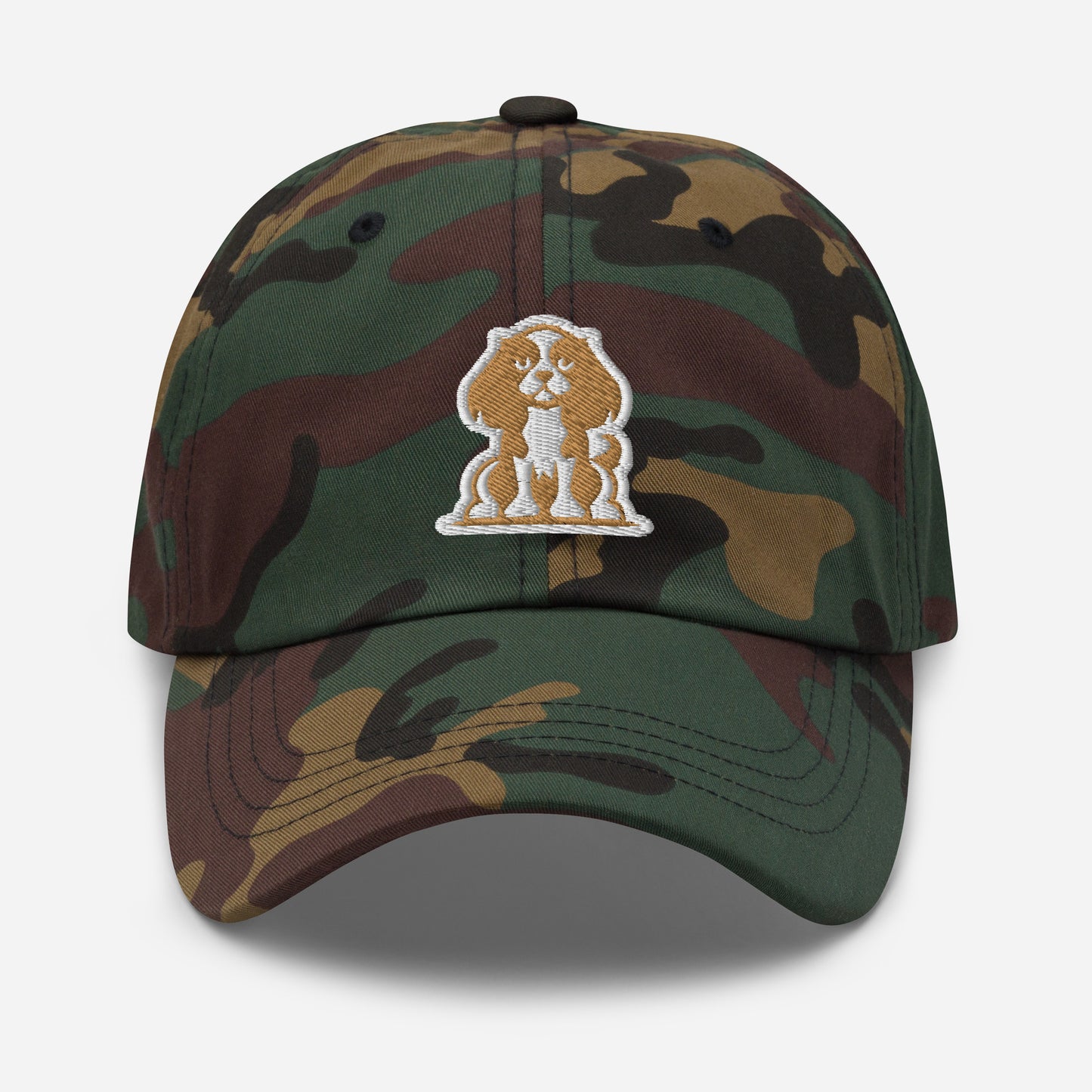 Cavalier King Charles Spaniel Dad Hat in Gold and White