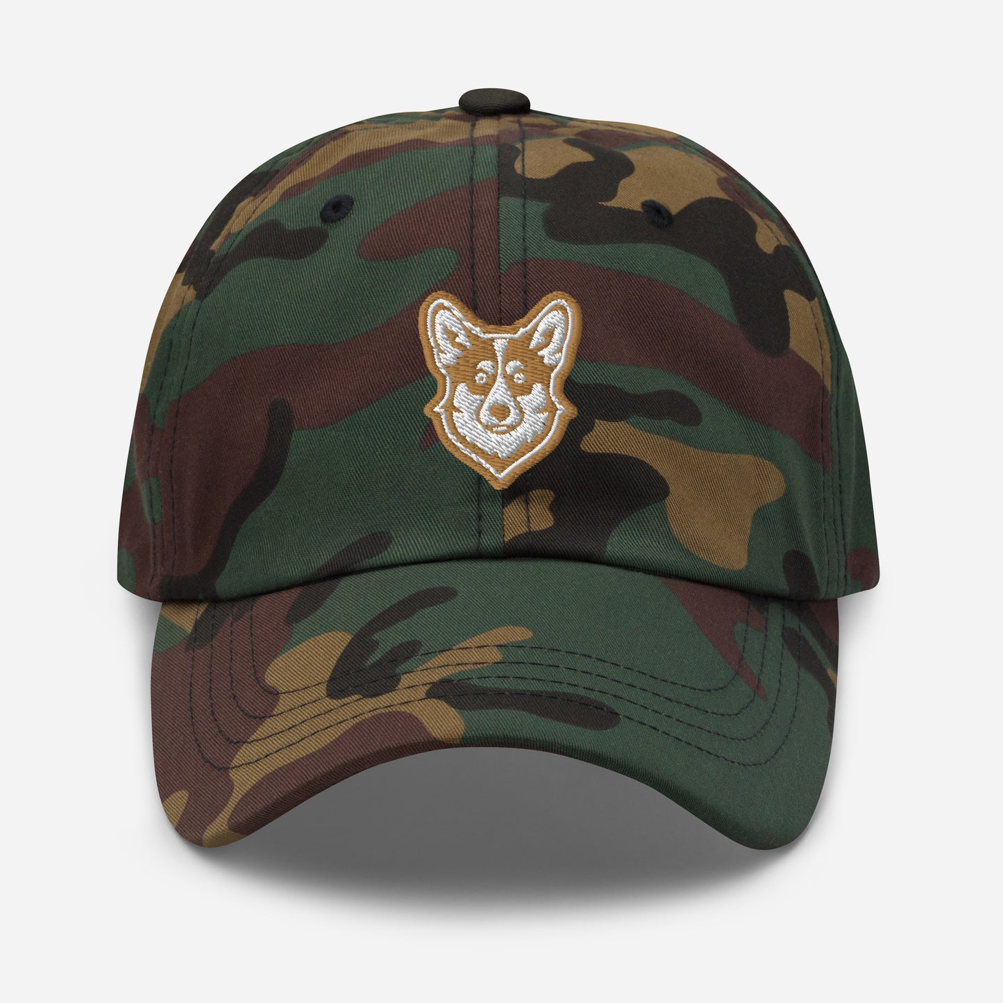 Cattle Dog Dad Hat in Gold and White