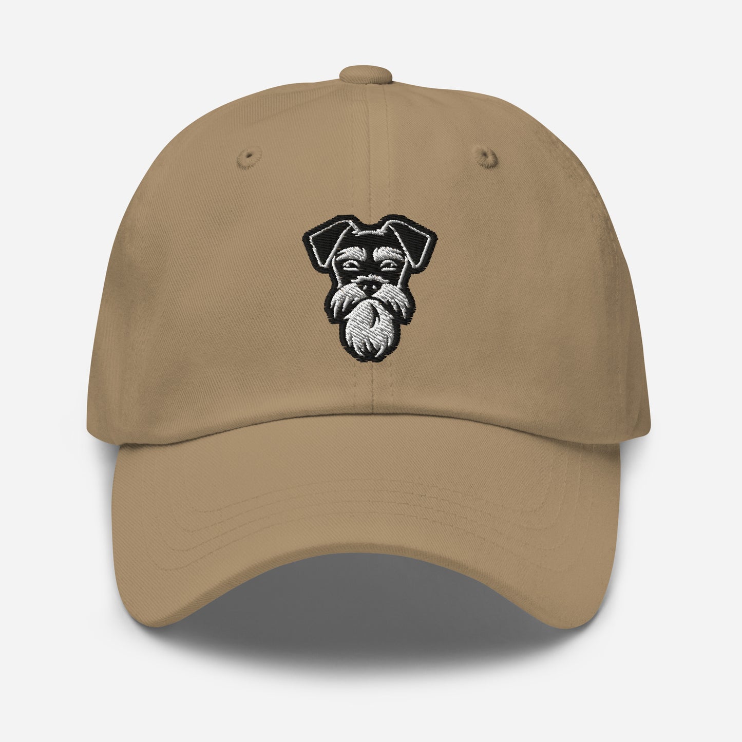 Stylish Schnauzer Dad Hat in Black and White