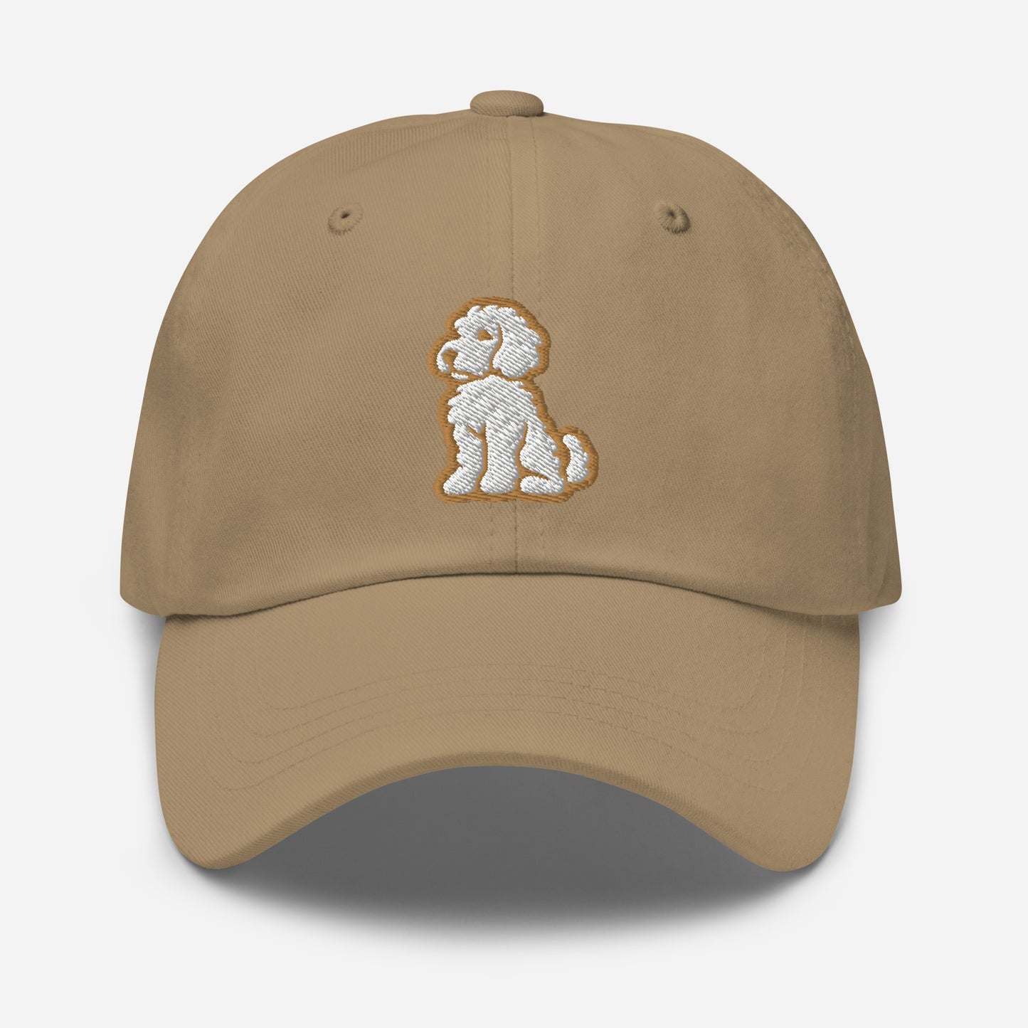 Goldendoodle Dad Hat in Gold and White