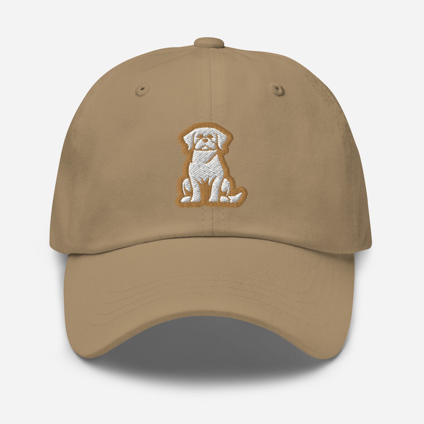 Labrador Retriever Dad Hat in Gold and White