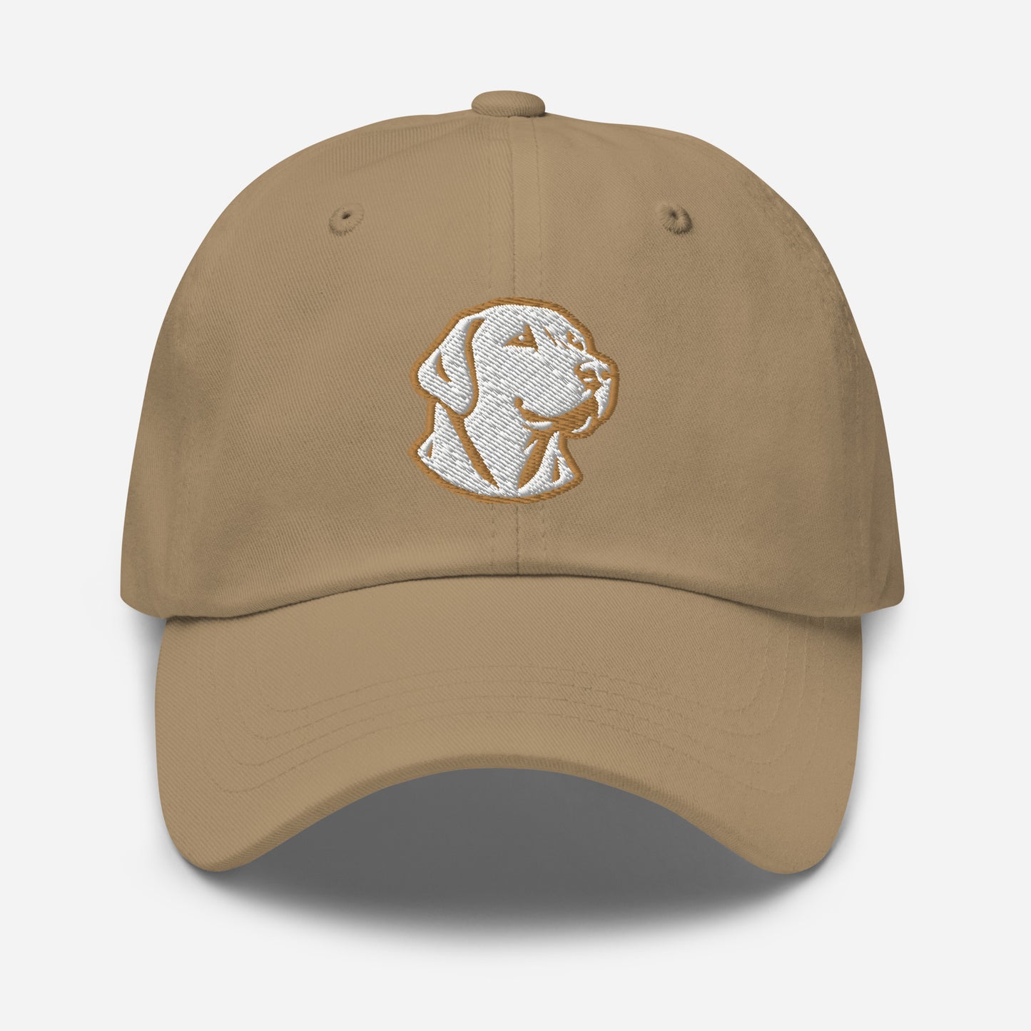 Labrador Retriever Dad Hat in Gold and White