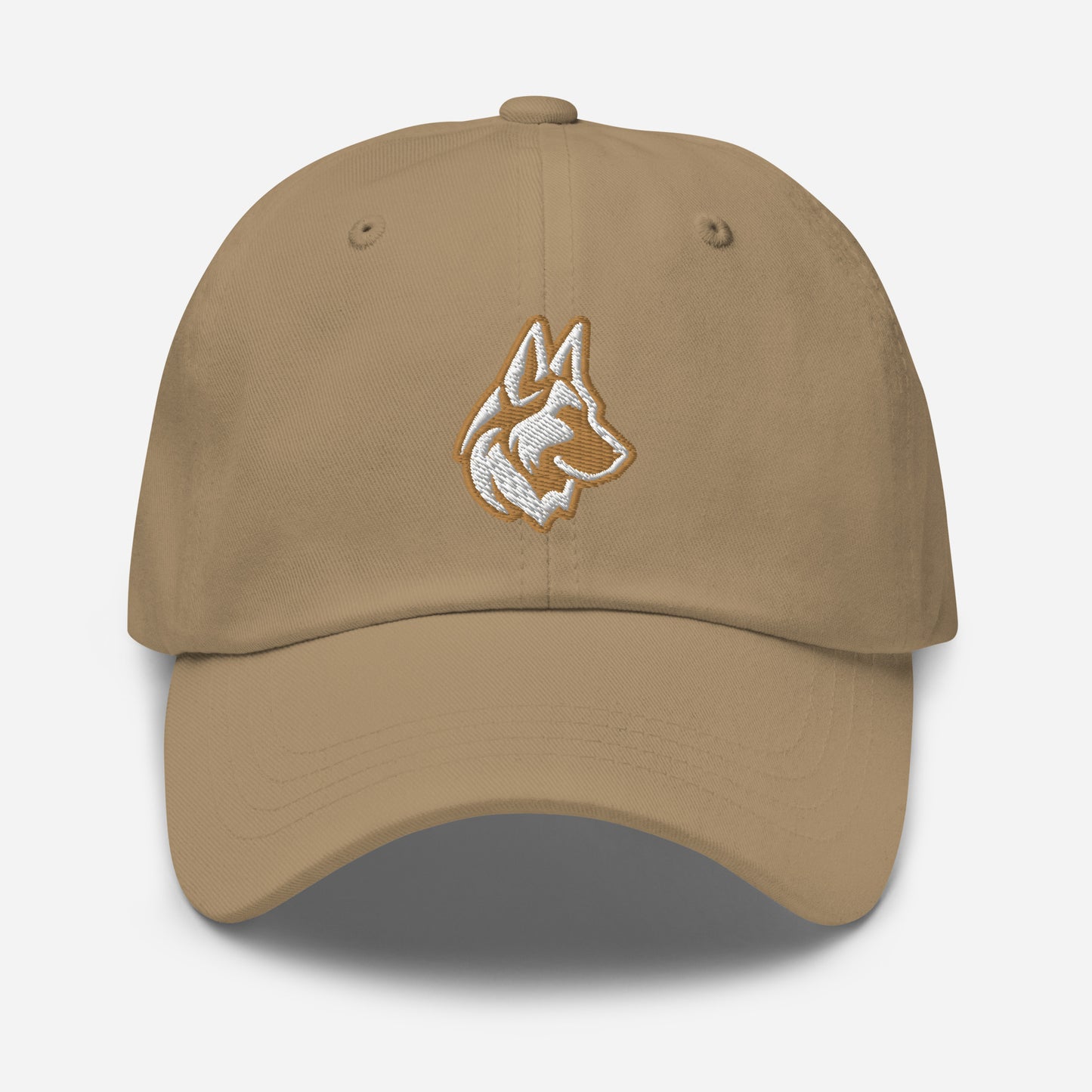 German Shepherd Dad Hat in Gold and White