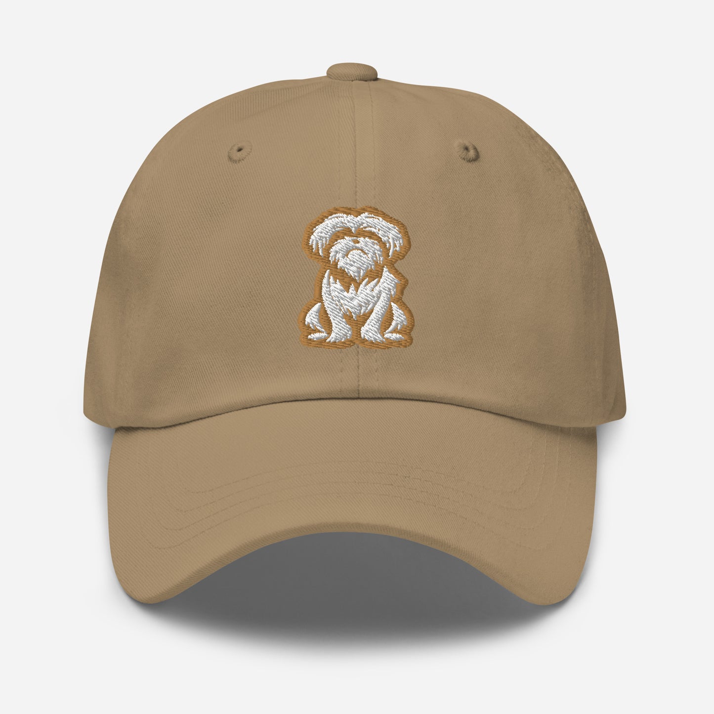 Shih Tzu Dad Hat in Gold and White