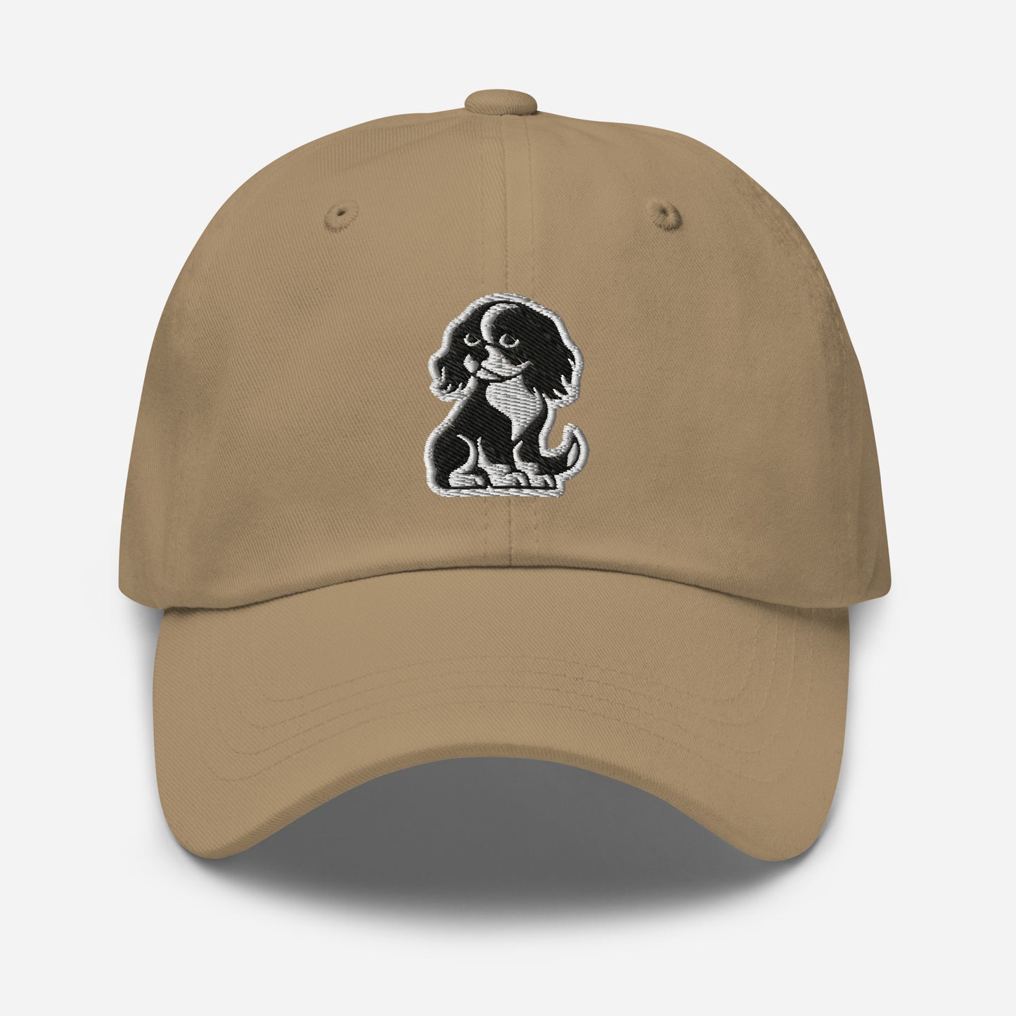 Cavalier King Charles Spaniel Dad Hat in Black and White