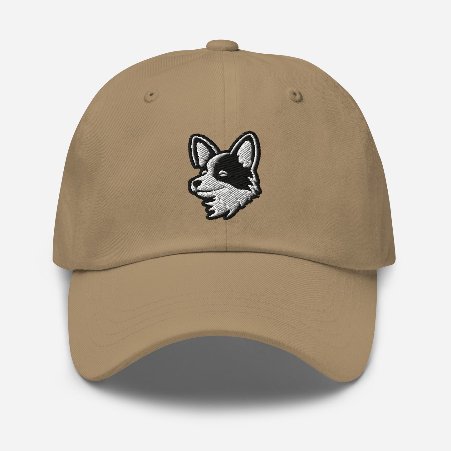 Pembroke Welsh Corgi Dad Hat in Black and White