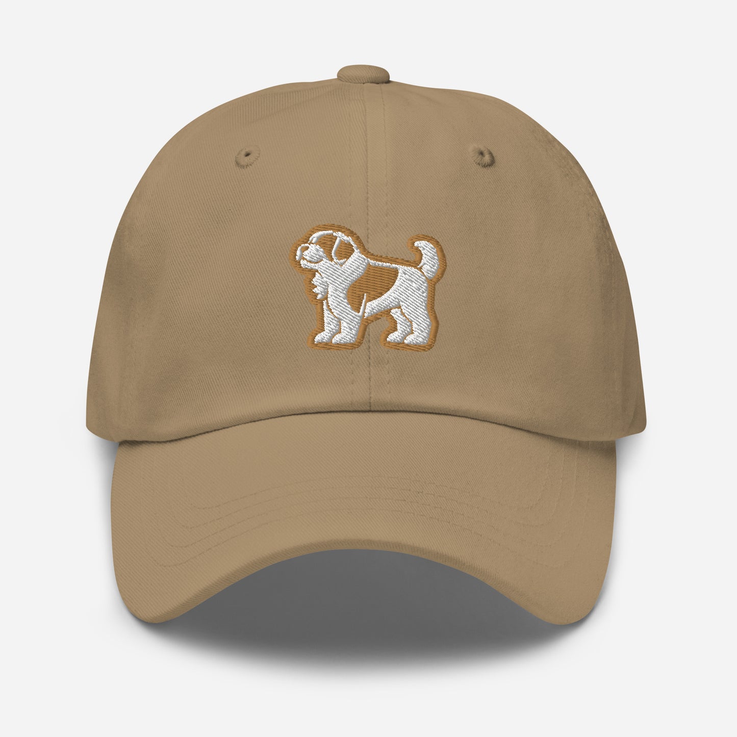 Saint Bernard Dad Hat in Gold and White