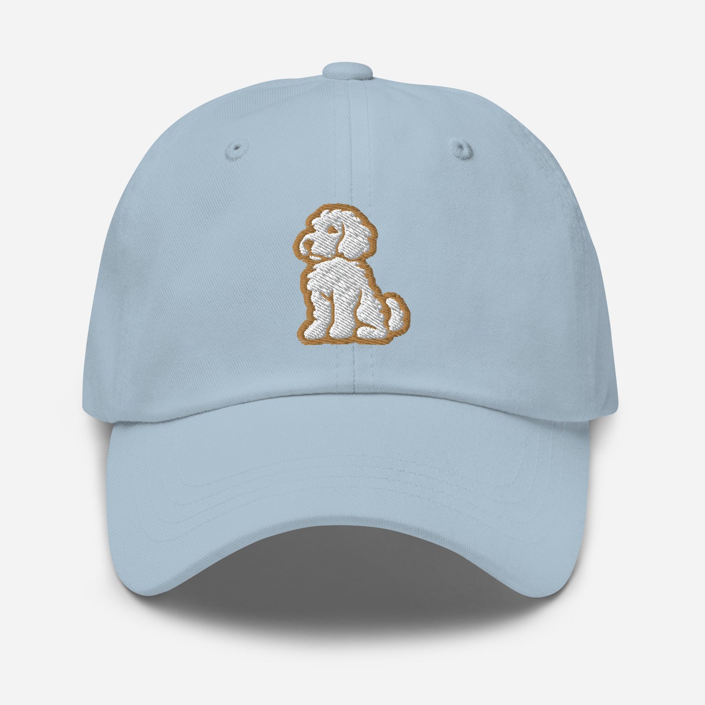 Goldendoodle Dad Hat in Gold and White