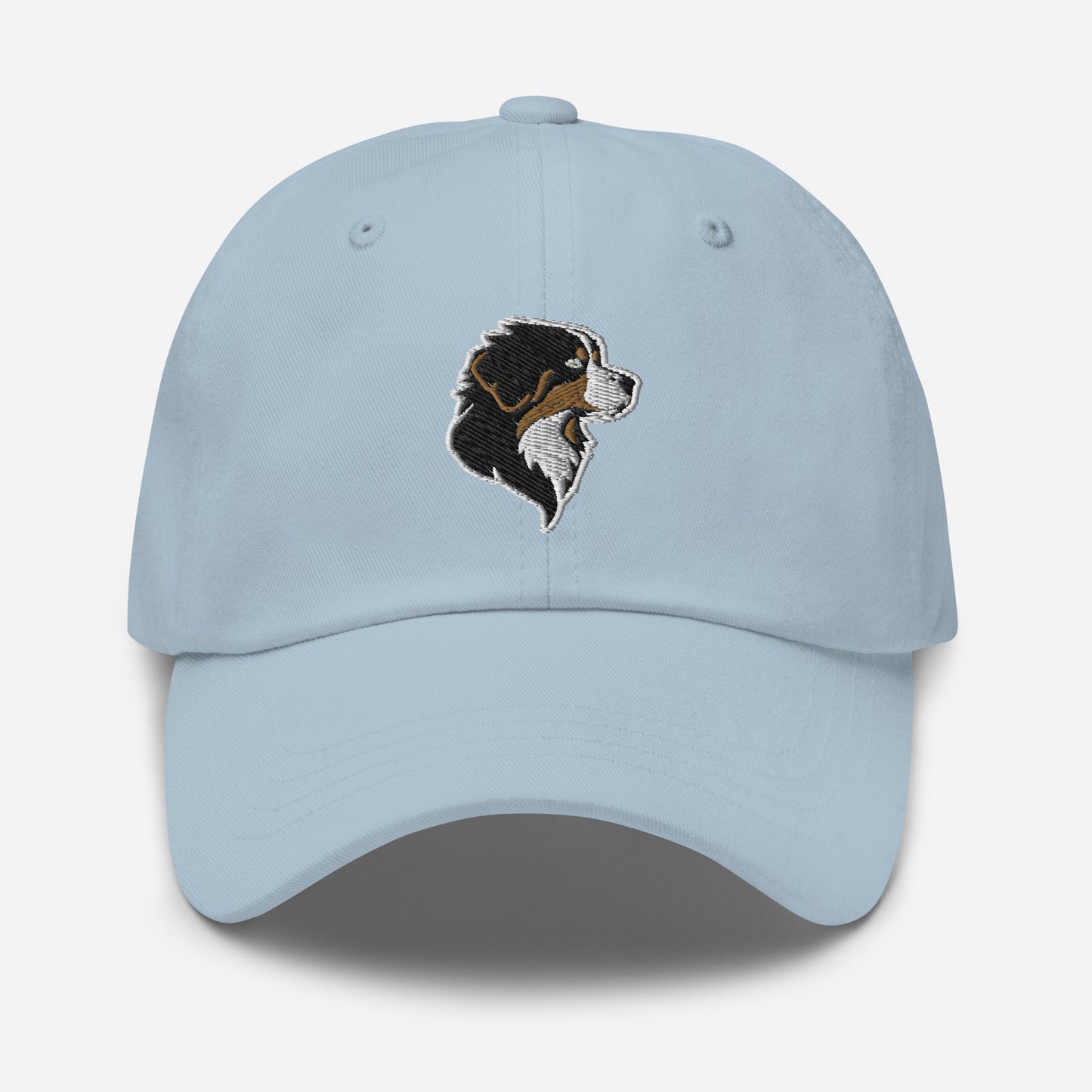 Bernese Mountain Dog Dad Hat in Gold, Black, and White