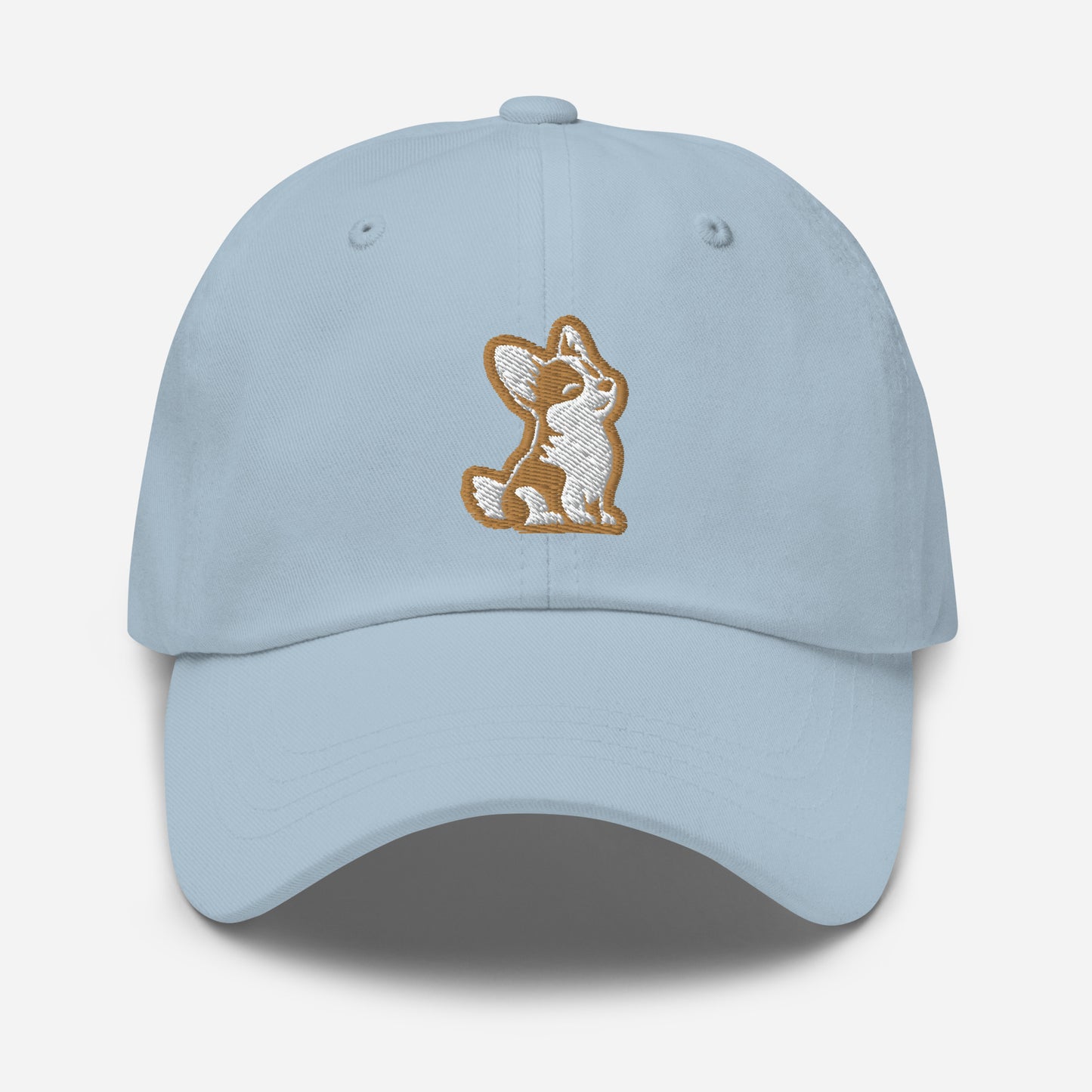 Corgi Dad Hat in Gold and White