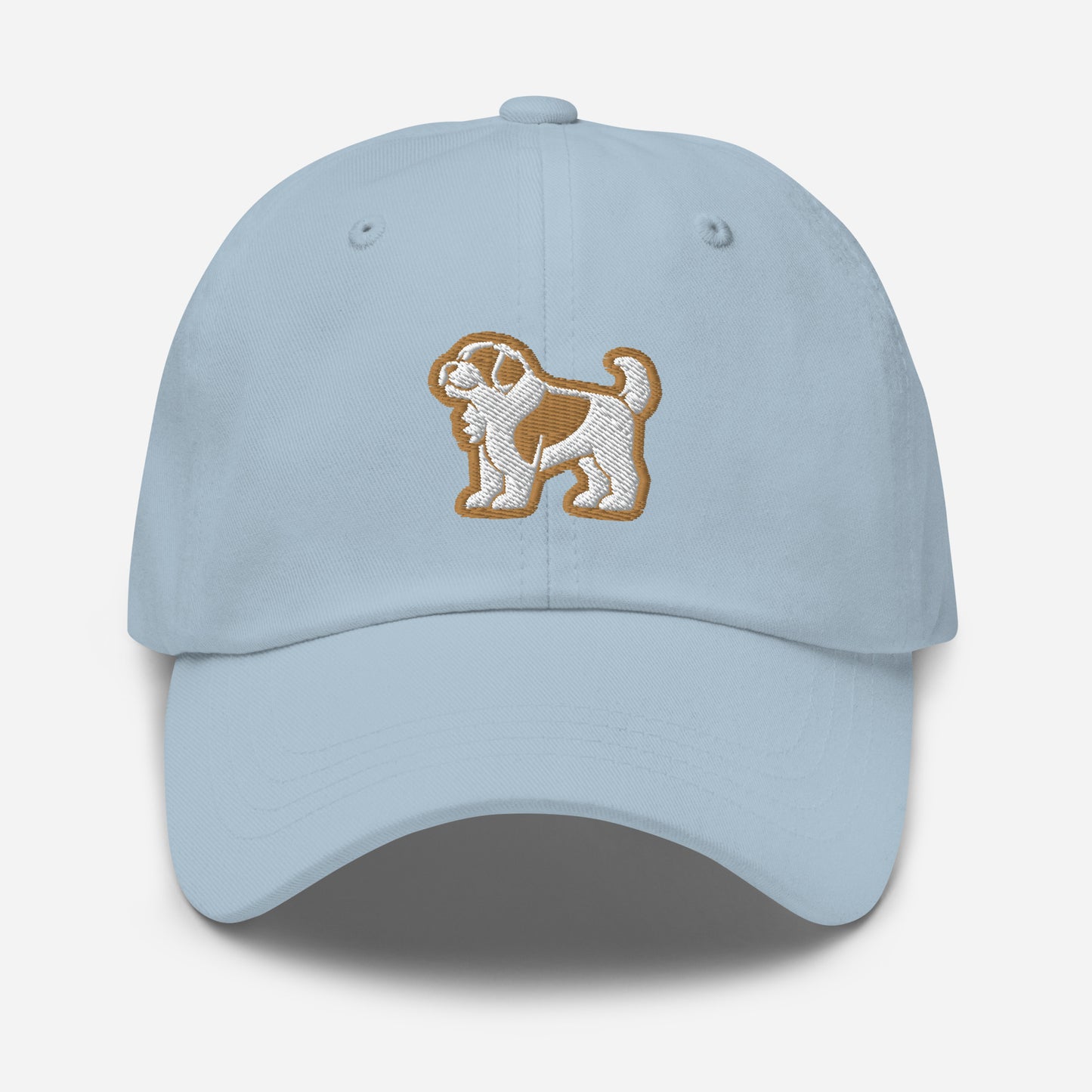 Saint Bernard Dad Hat in Gold and White