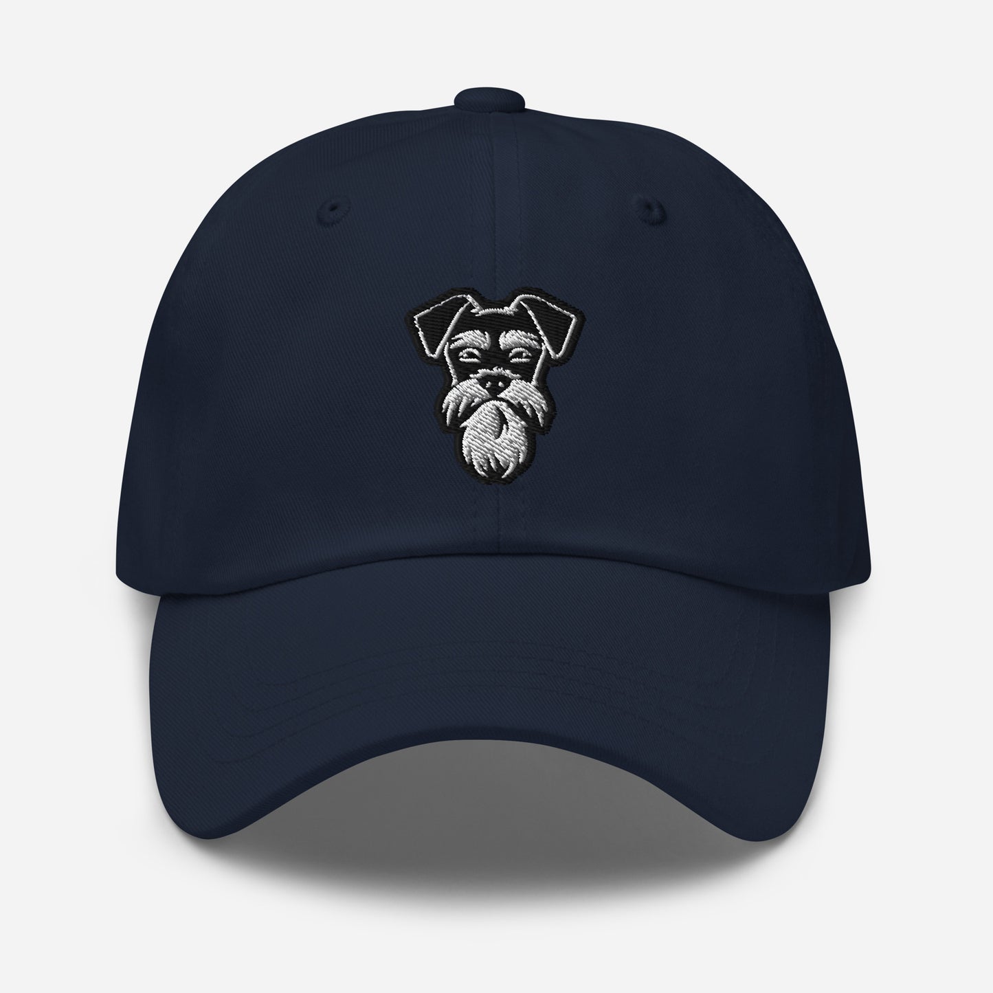 Stylish Schnauzer Dad Hat in Black and White