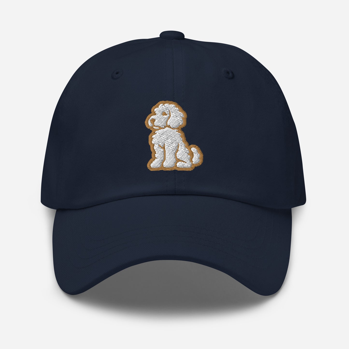 Goldendoodle Dad Hat in Gold and White