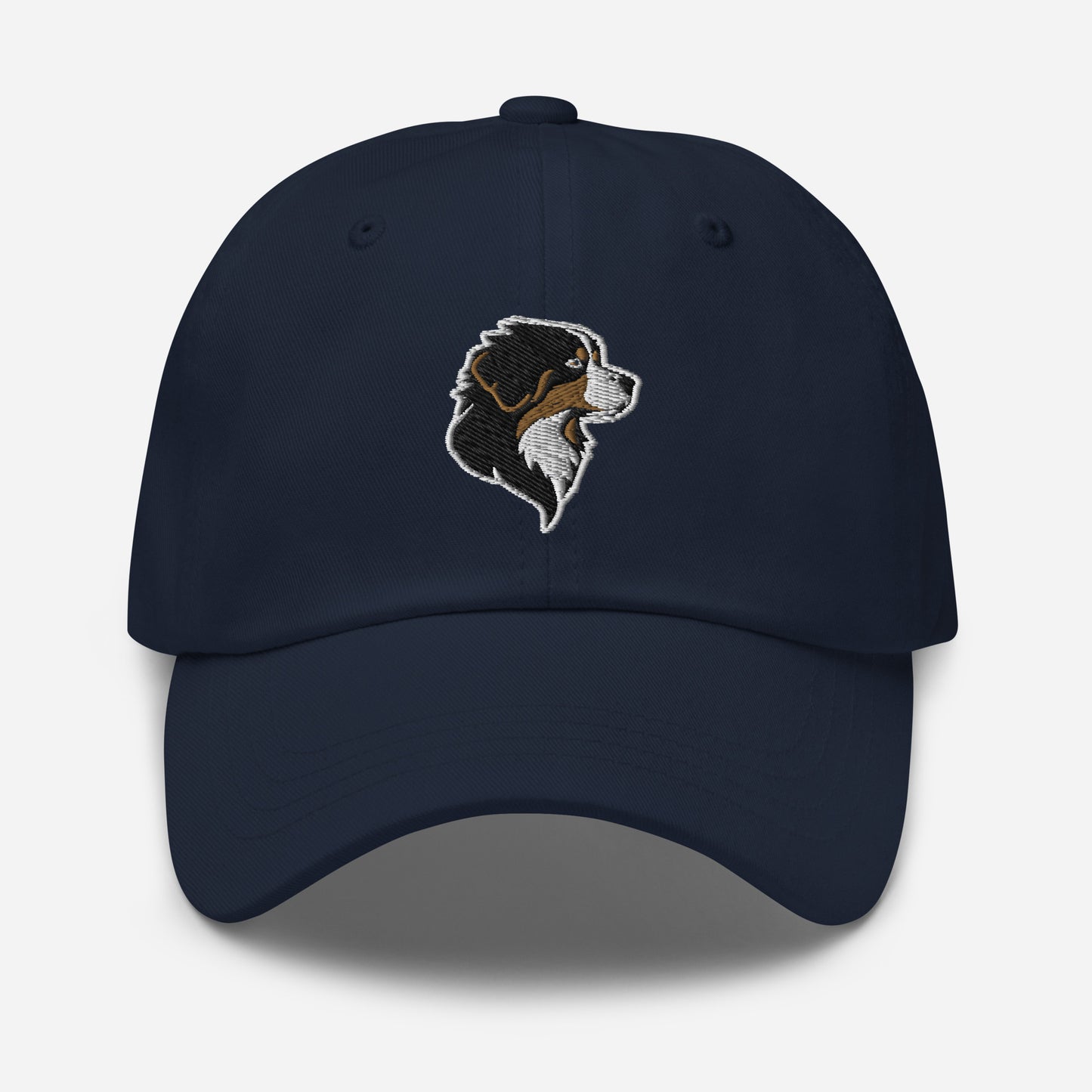 Bernese Mountain Dog Dad Hat in Gold, Black, and White