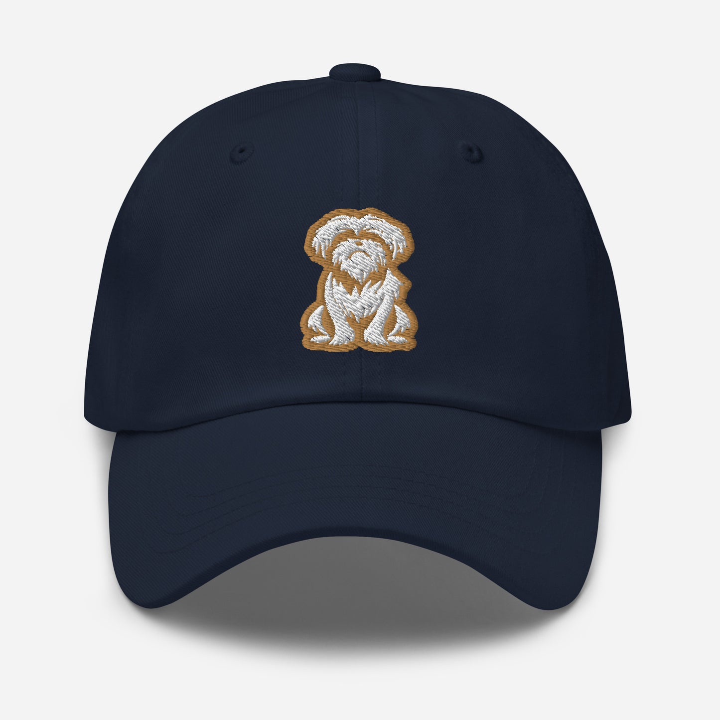 Shih Tzu Dad Hat in Gold and White