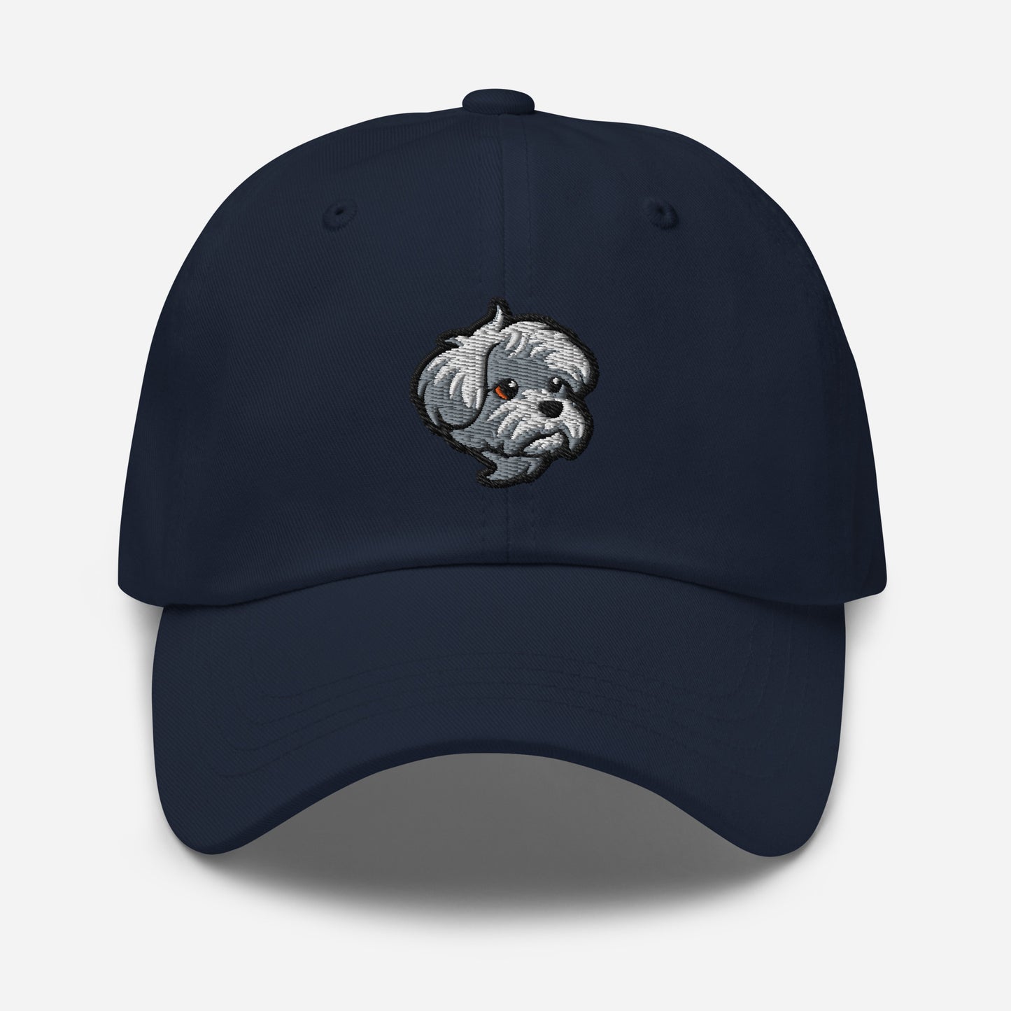 Maltese Dad Hat in White, Black, and Gray