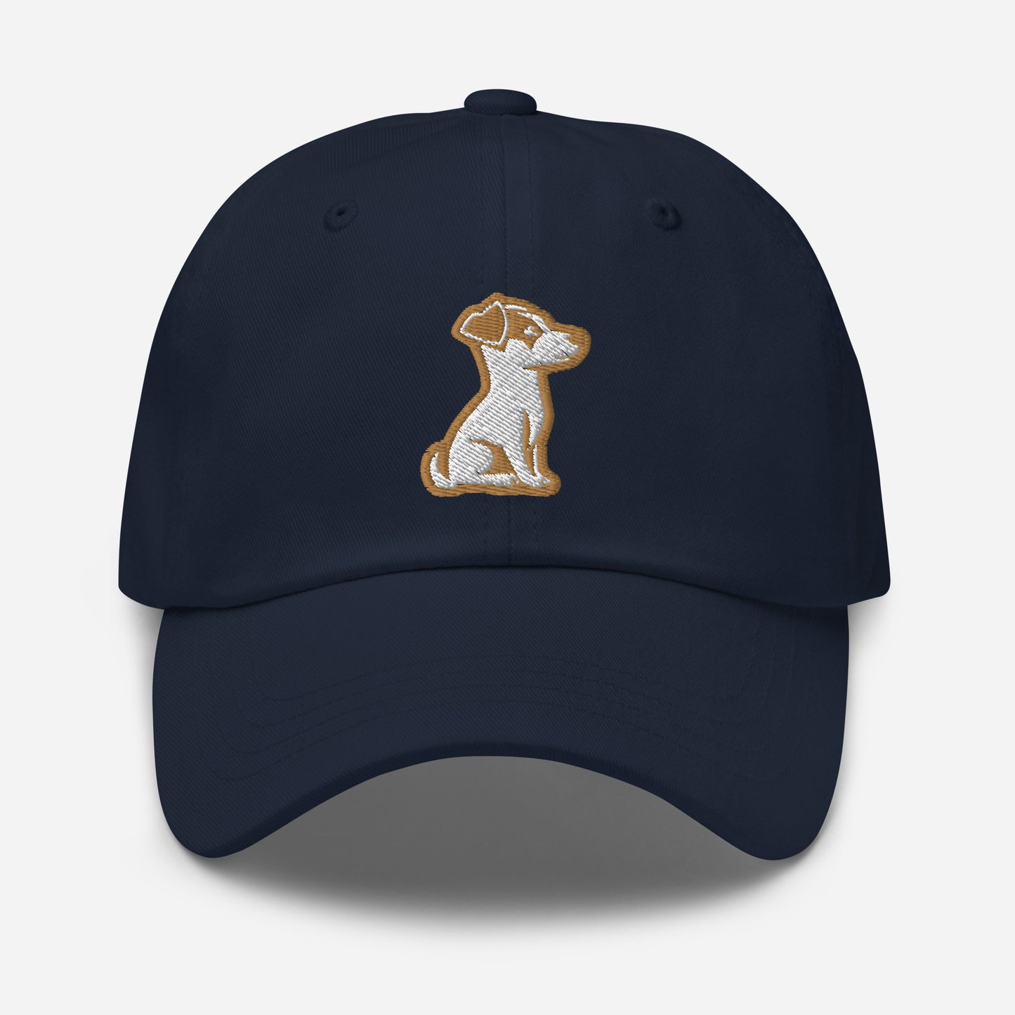 Jack Russell Terrier Dad Hat in Gold and White