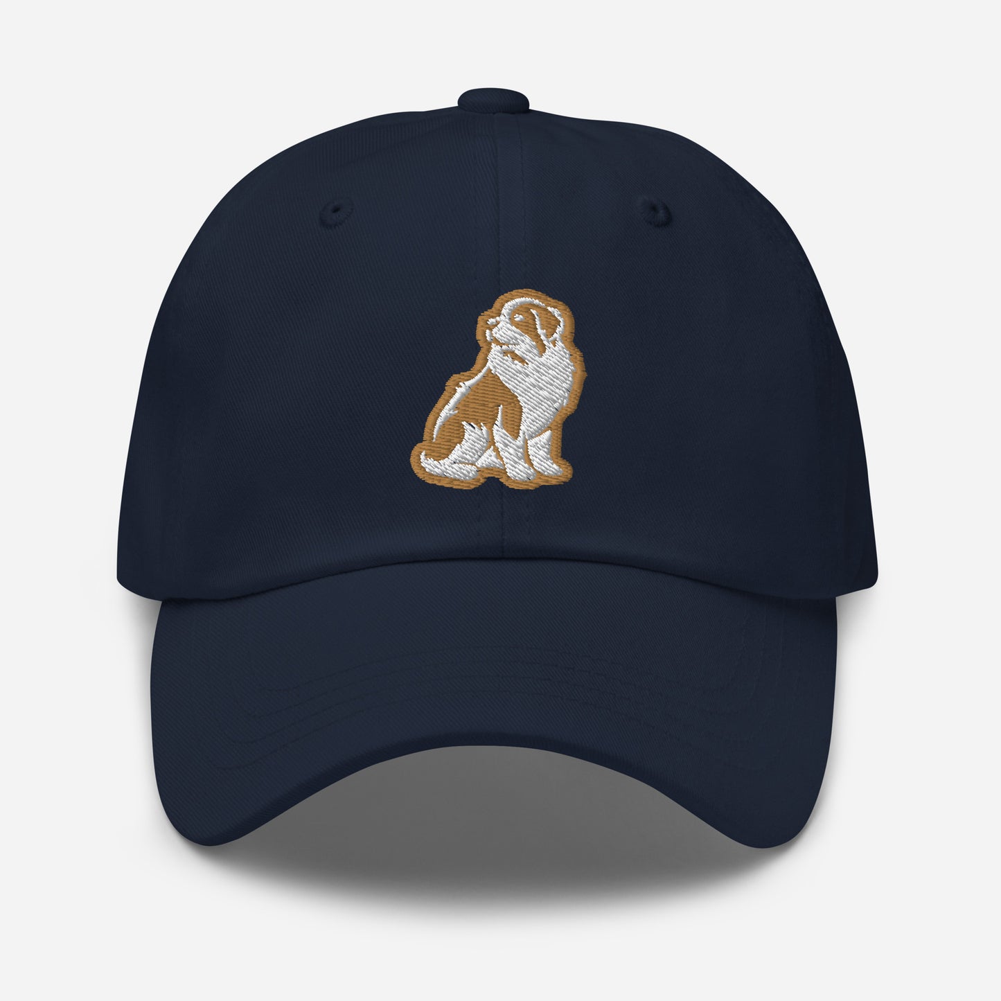 Saint Bernard Dad Hat in Gold and White