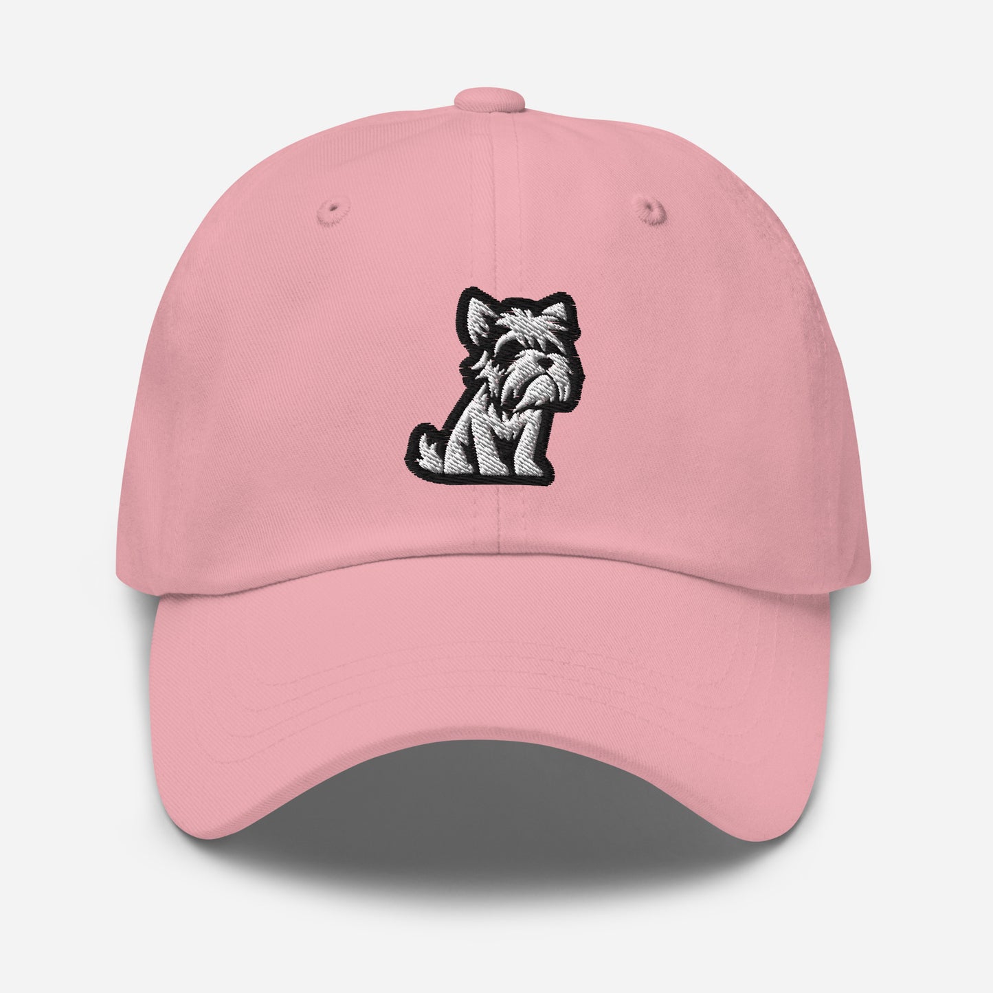 Schnauzer Style Dad Hat in Black and White