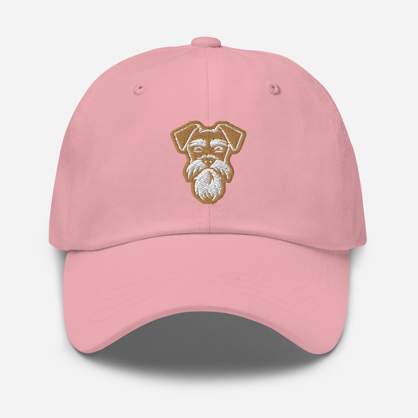 Schnauzer Dad Hat in Gold and White