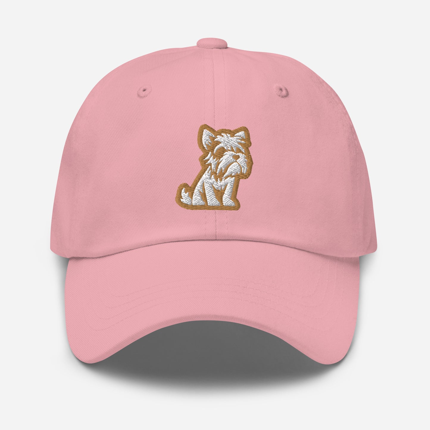 Schnauzer Dad Hat in Gold and White