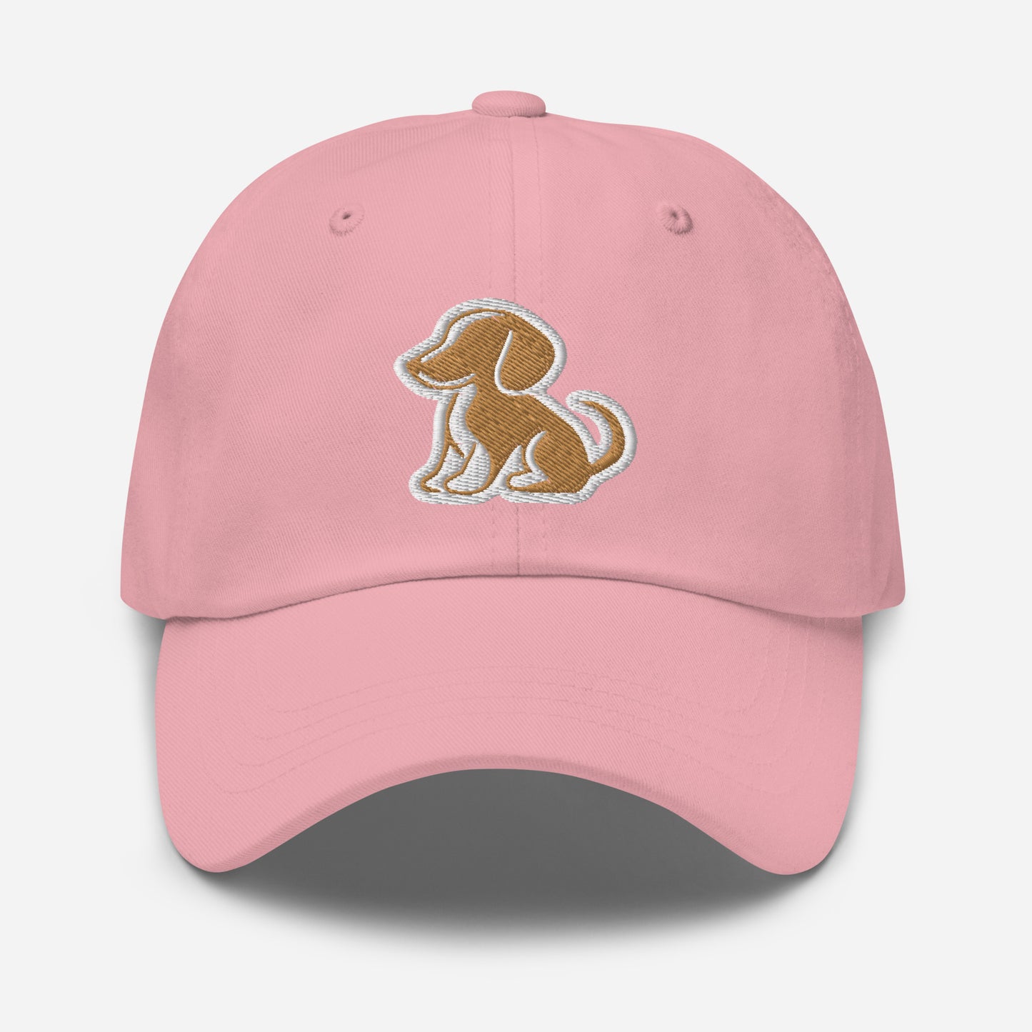 Dachshund Dad Hat in Gold and White