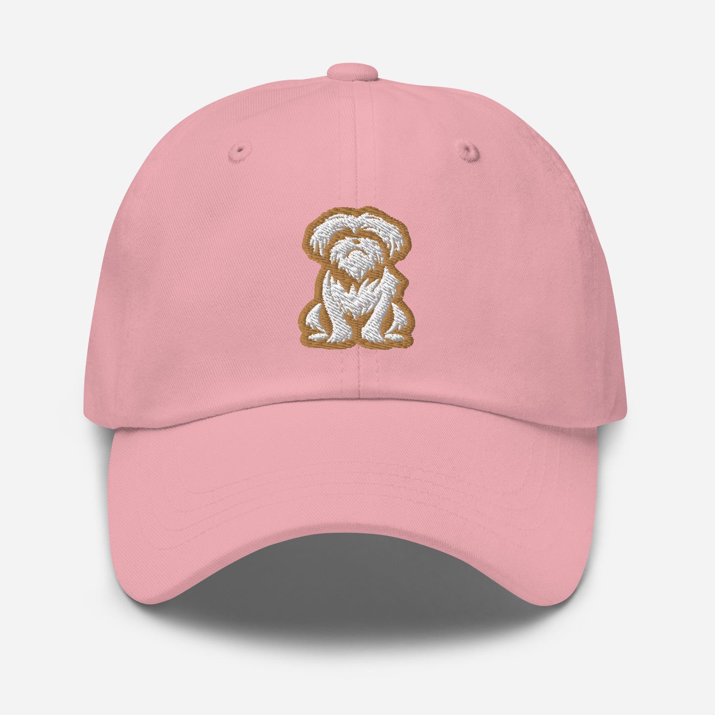 Shih Tzu Dad Hat in Gold and White