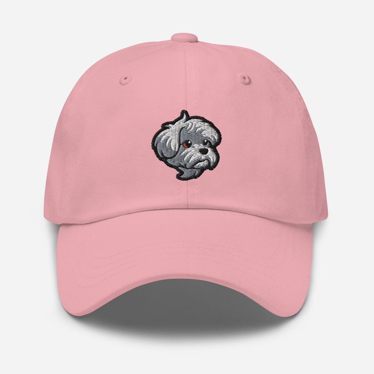 Maltese Dad Hat in White, Black, and Gray