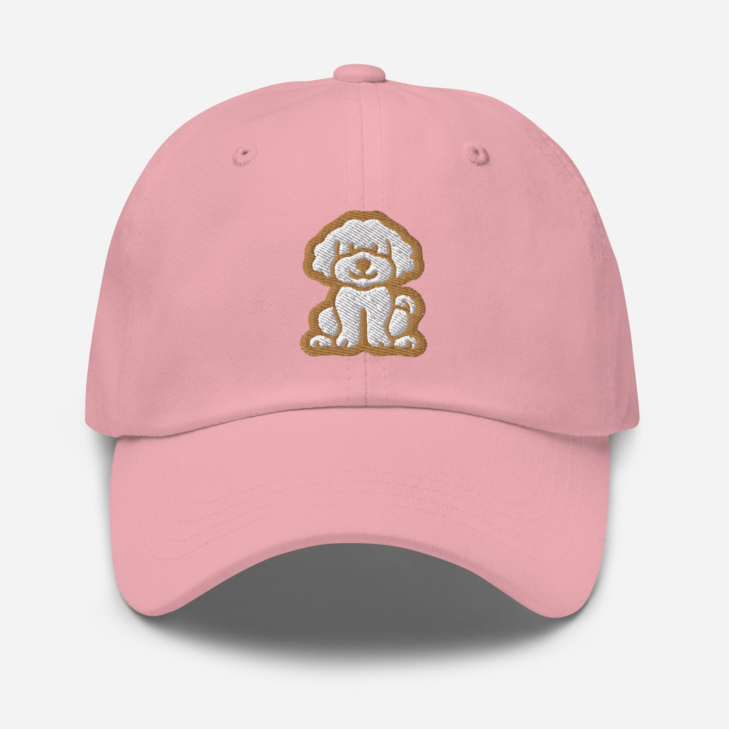 Cavapoo Dad Hat in White and Gold