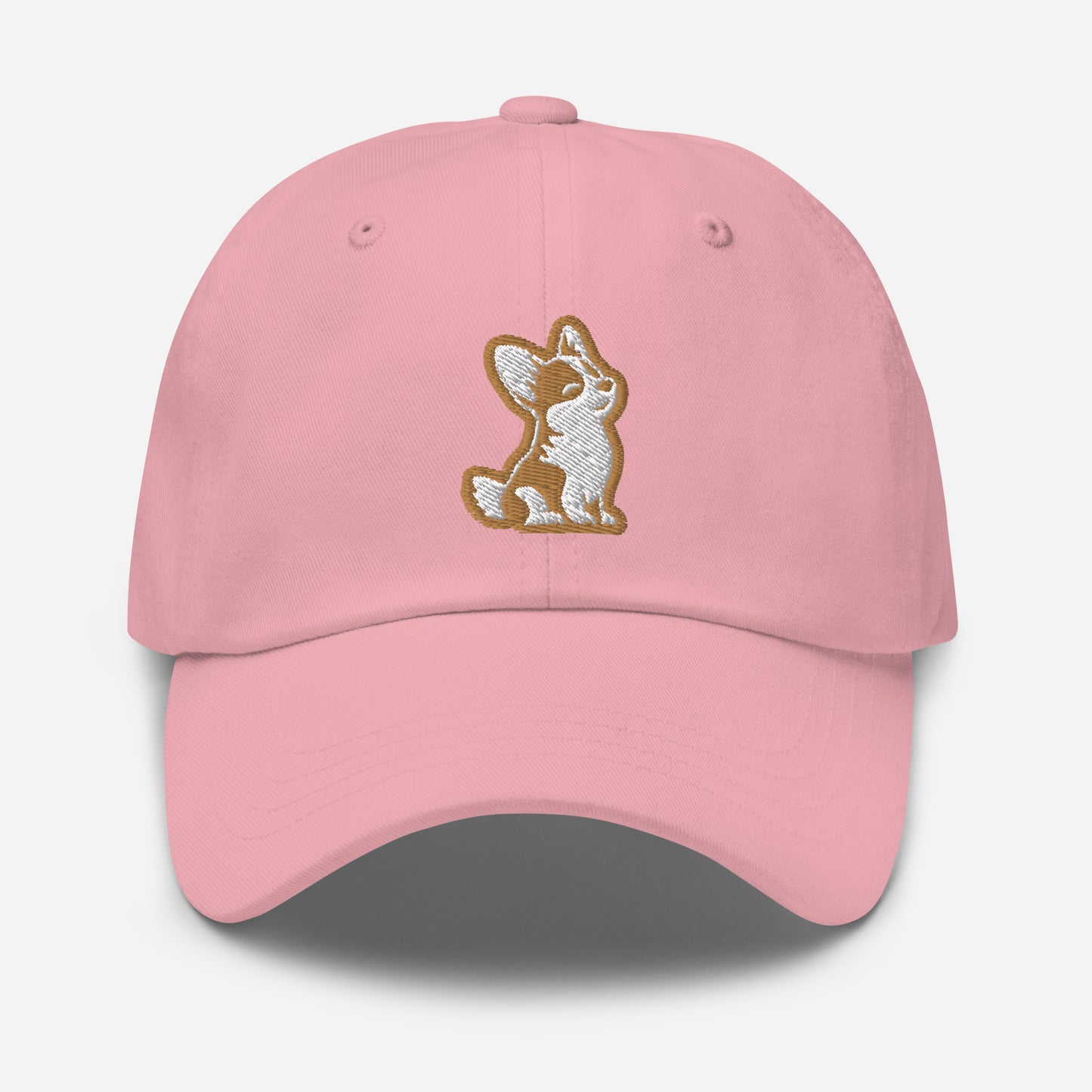 Corgi Dad Hat in Gold and White