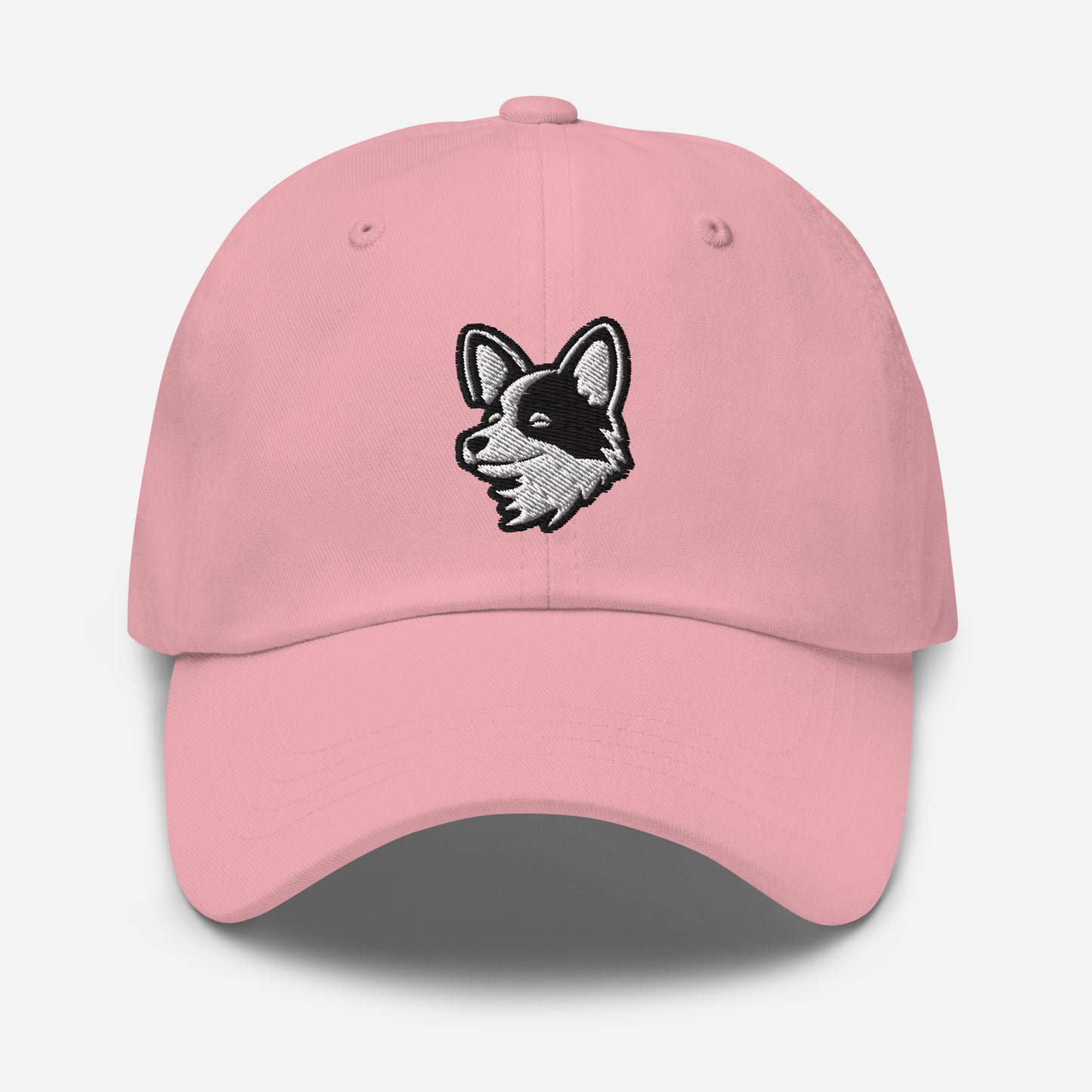 Pembroke Welsh Corgi Dad Hat in Black and White