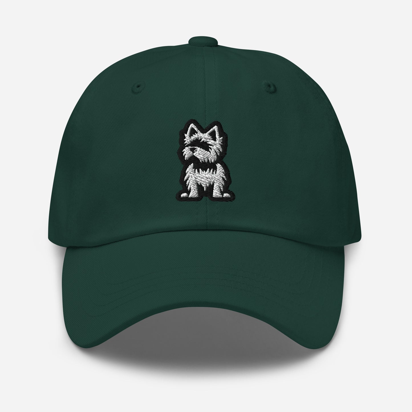 Yorkie Dad Hat in Black and White