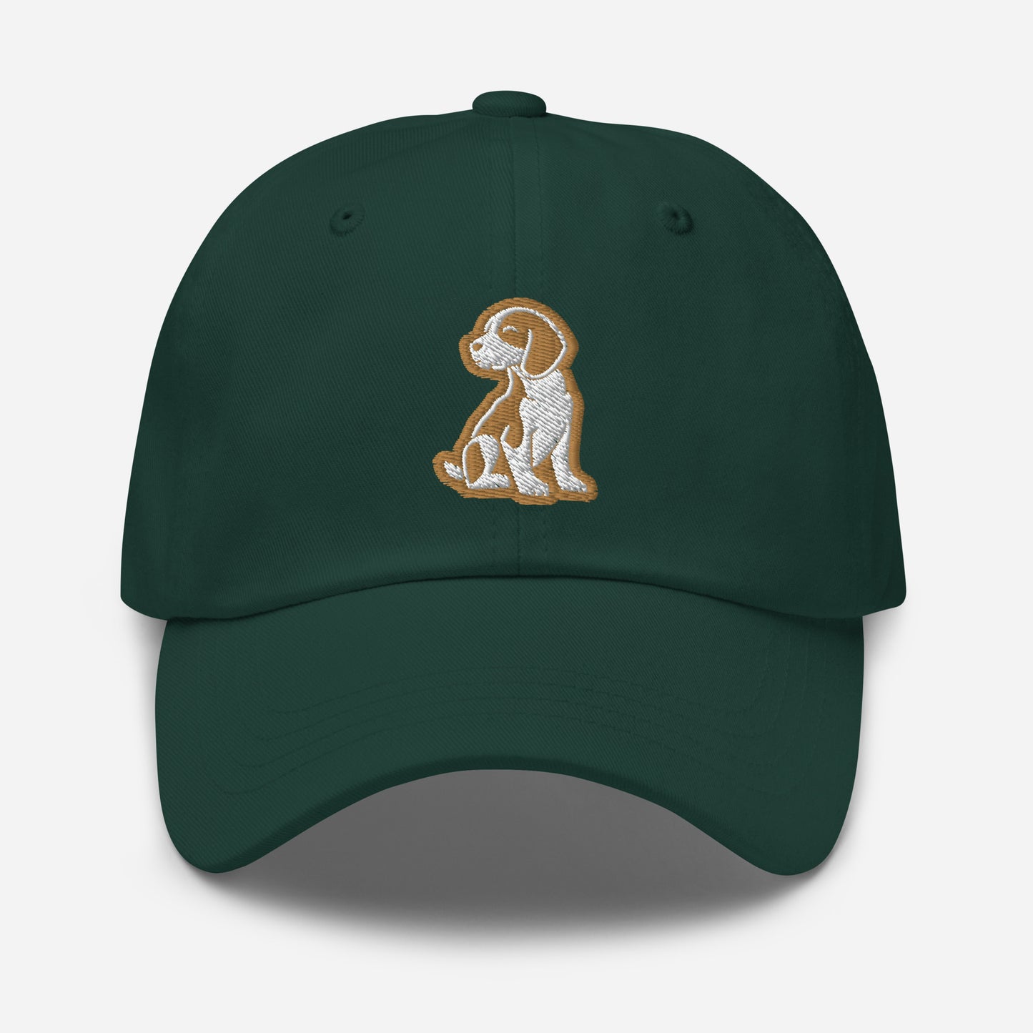 Beagle Dad Hat in Gold and White