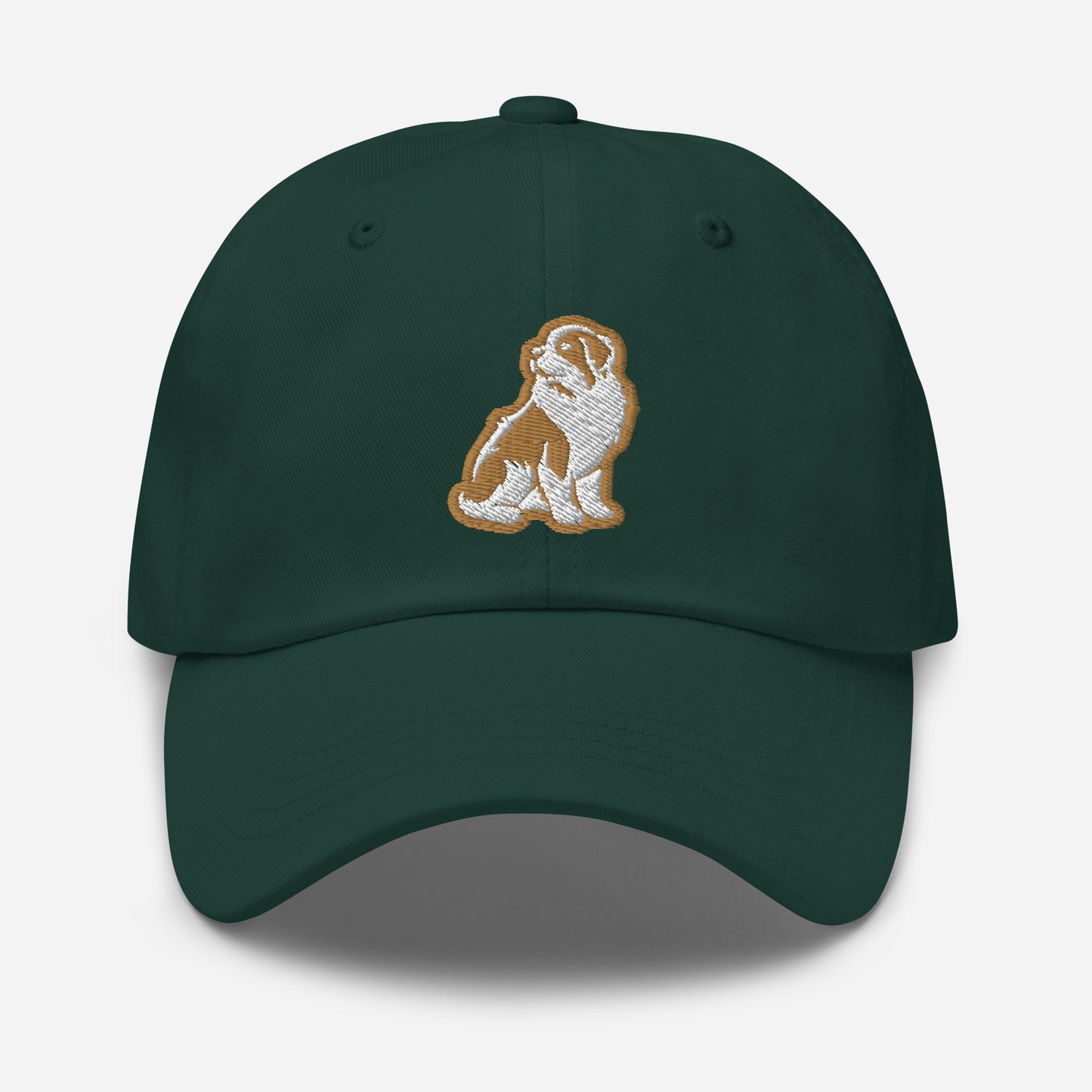 Saint Bernard Dad Hat in Gold and White