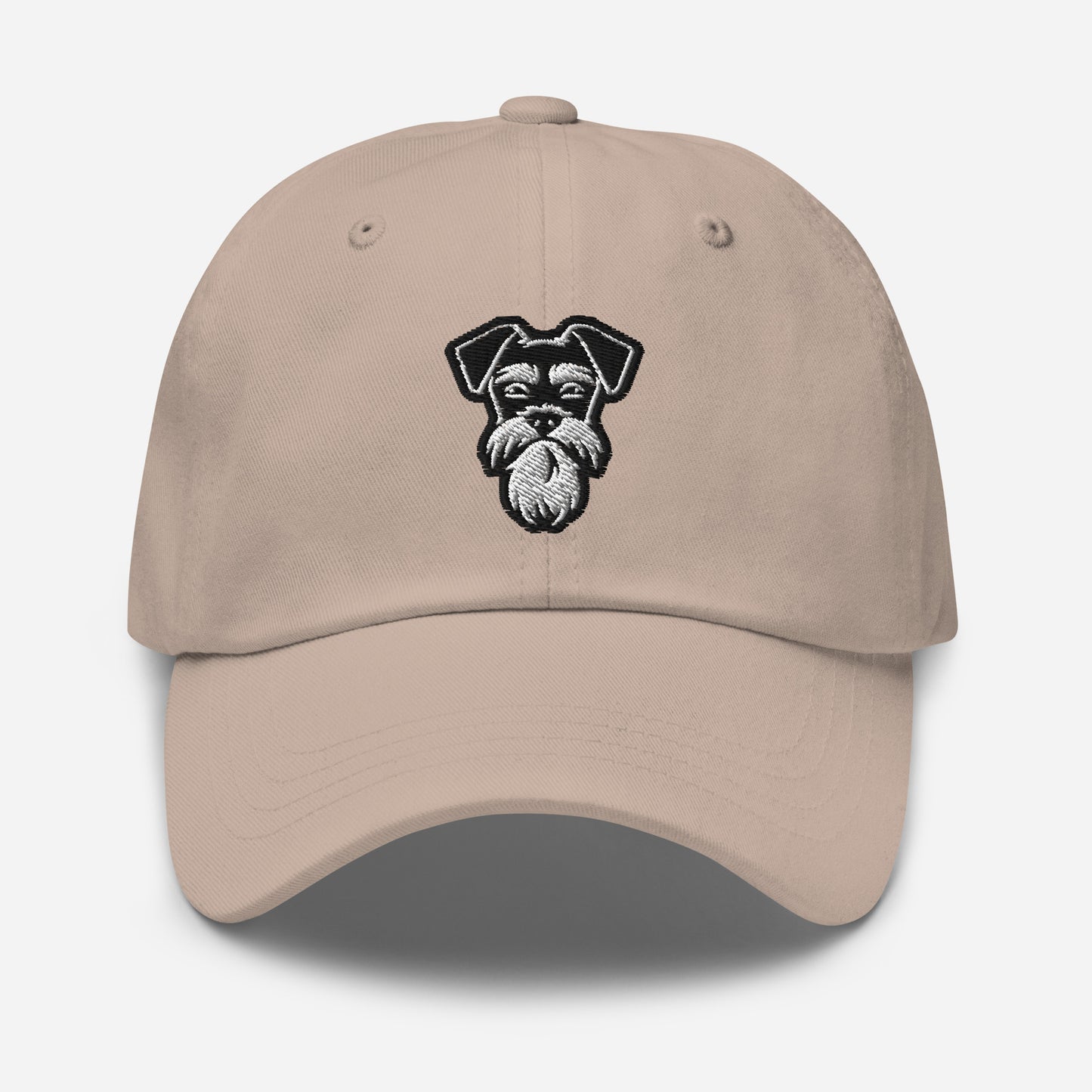 Stylish Schnauzer Dad Hat in Black and White