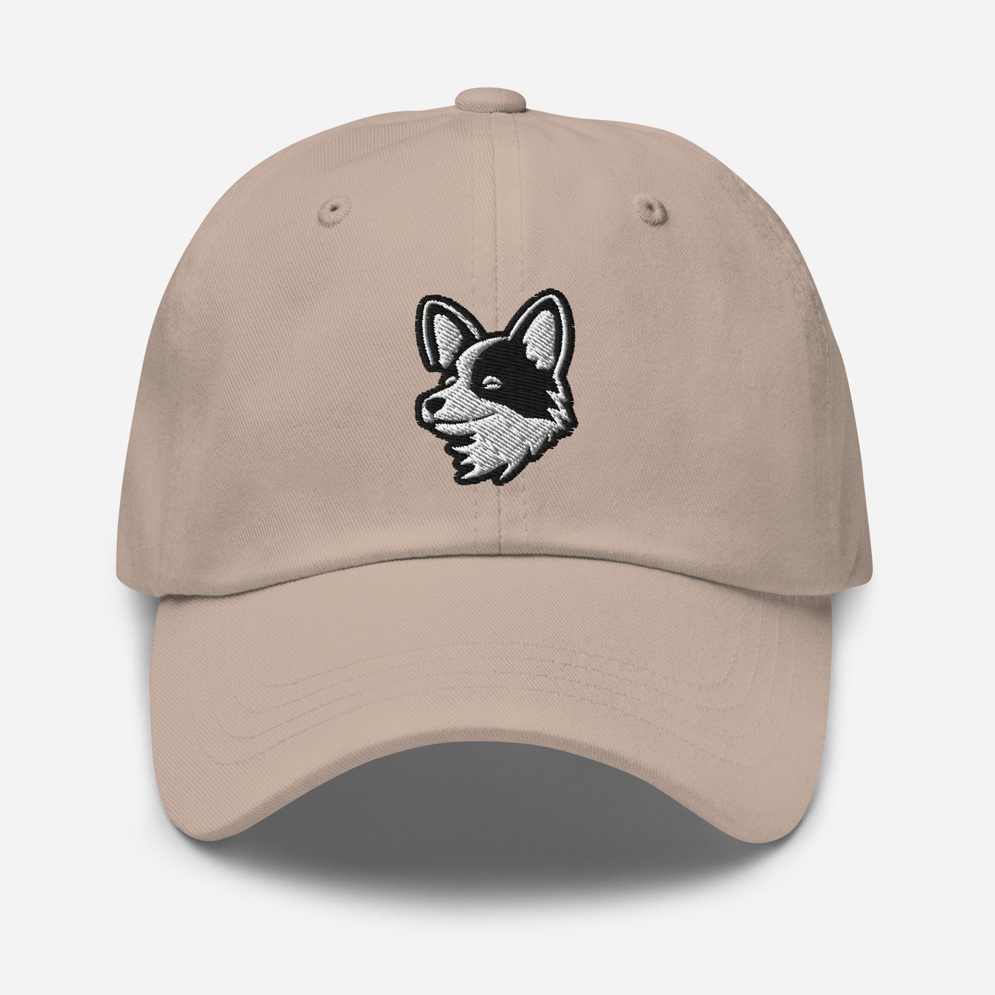 Pembroke Welsh Corgi Dad Hat in Black and White