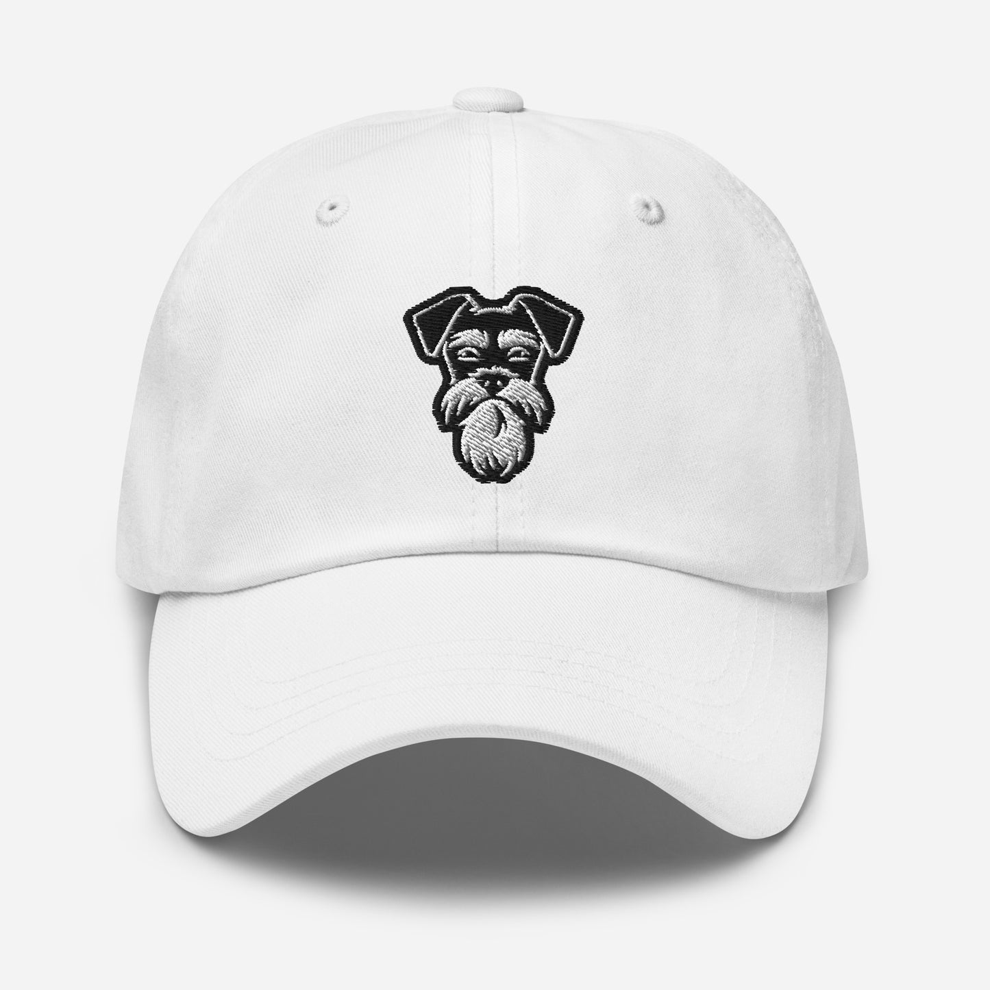 Stylish Schnauzer Dad Hat in Black and White