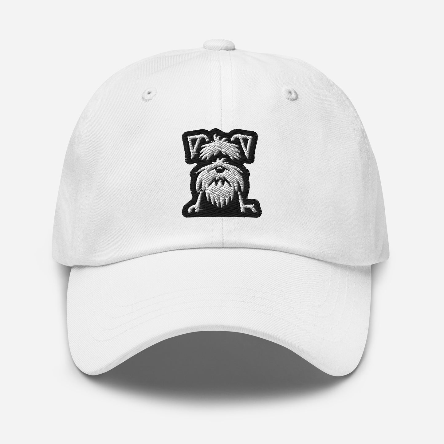 Schnauzer Dad Hat in Black and White