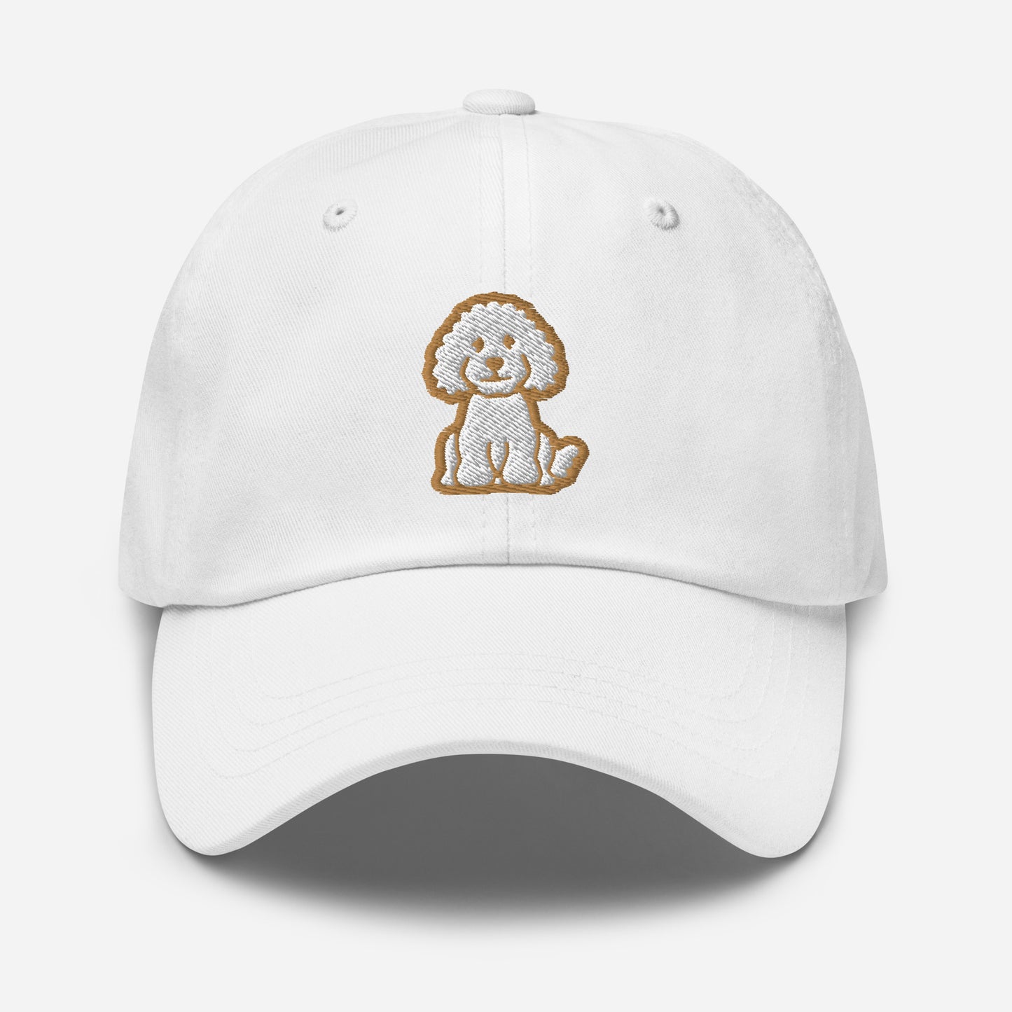 Goldendoodle Dad Hat in Gold and White