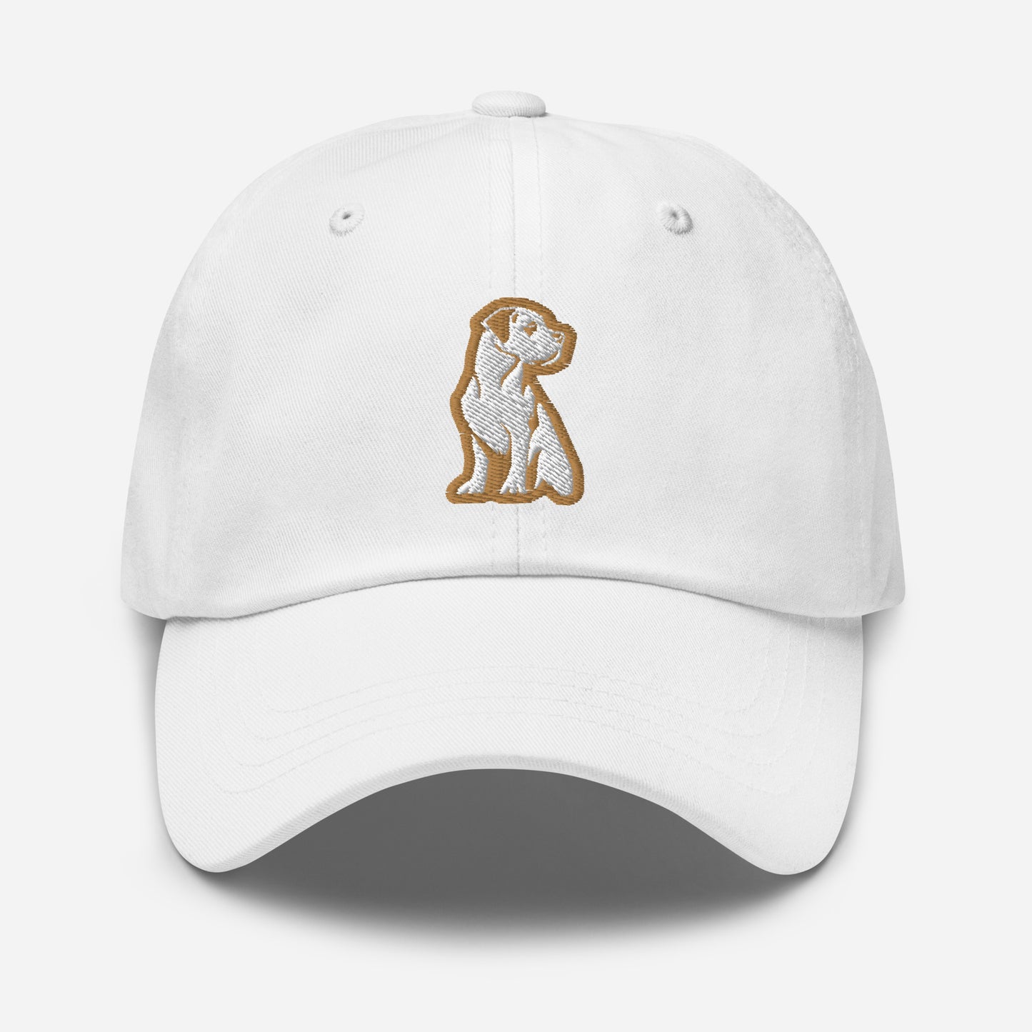 Great Dane Dad Hat in Gold and White