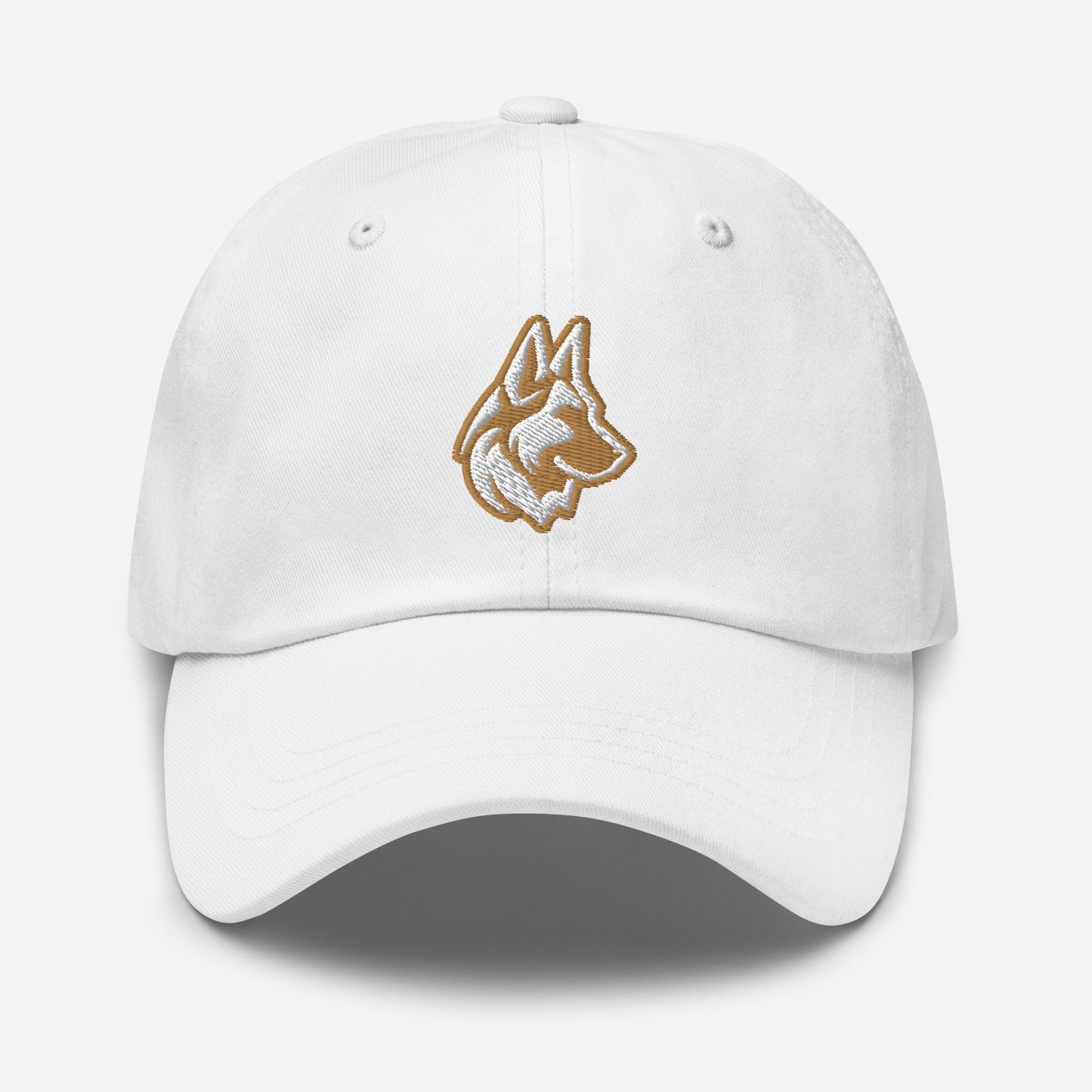 German Shepherd Dad Hat in Gold and White