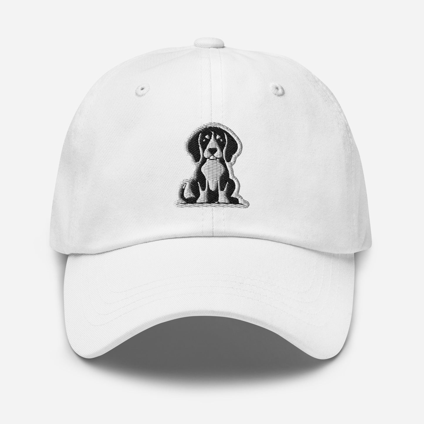 Beagle Dad Hat in Black and White