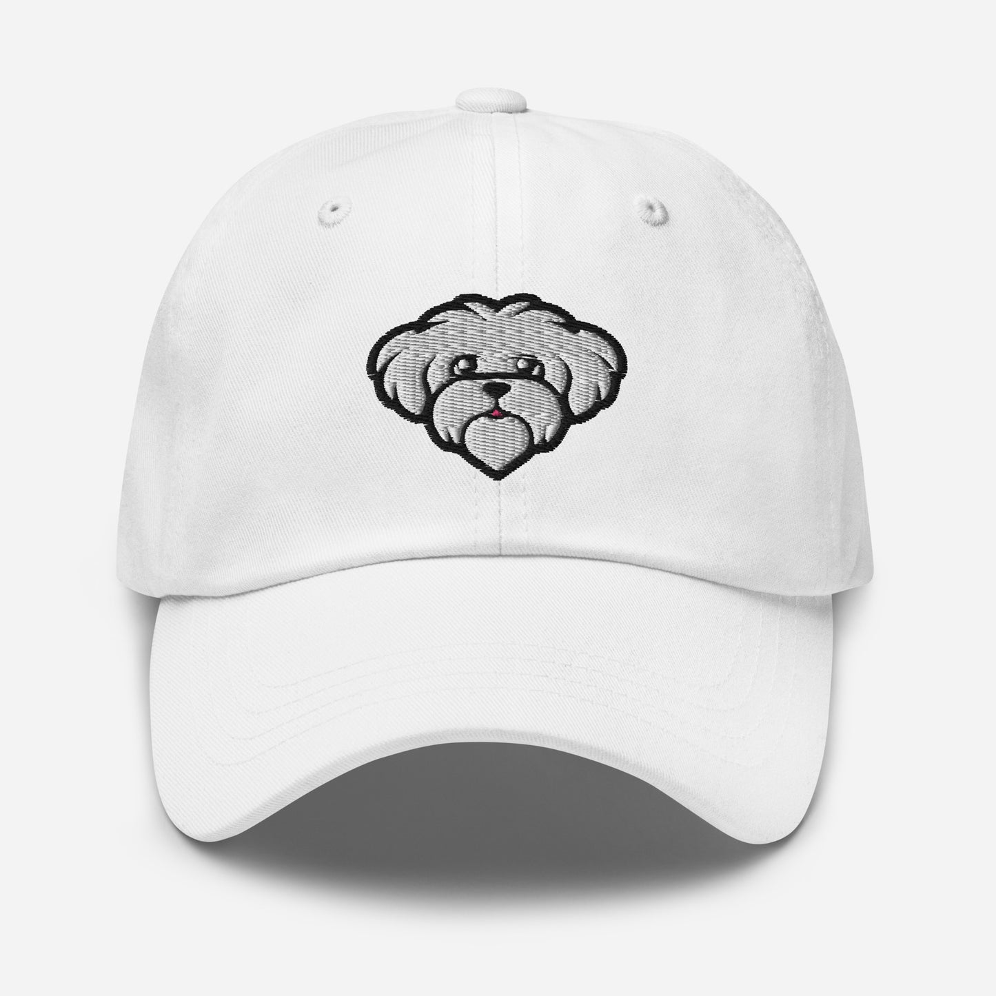 Maltese Dad Hat in Black and White