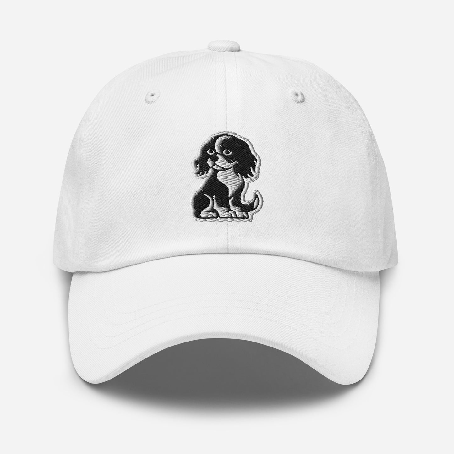 Cavalier King Charles Spaniel Dad Hat in Black and White