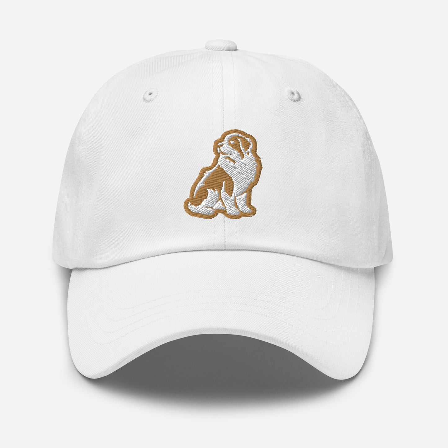 Saint Bernard Dad Hat in Gold and White