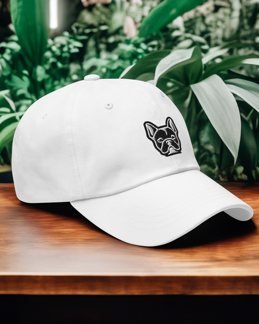 French Bulldog Dad Hat in Black and White